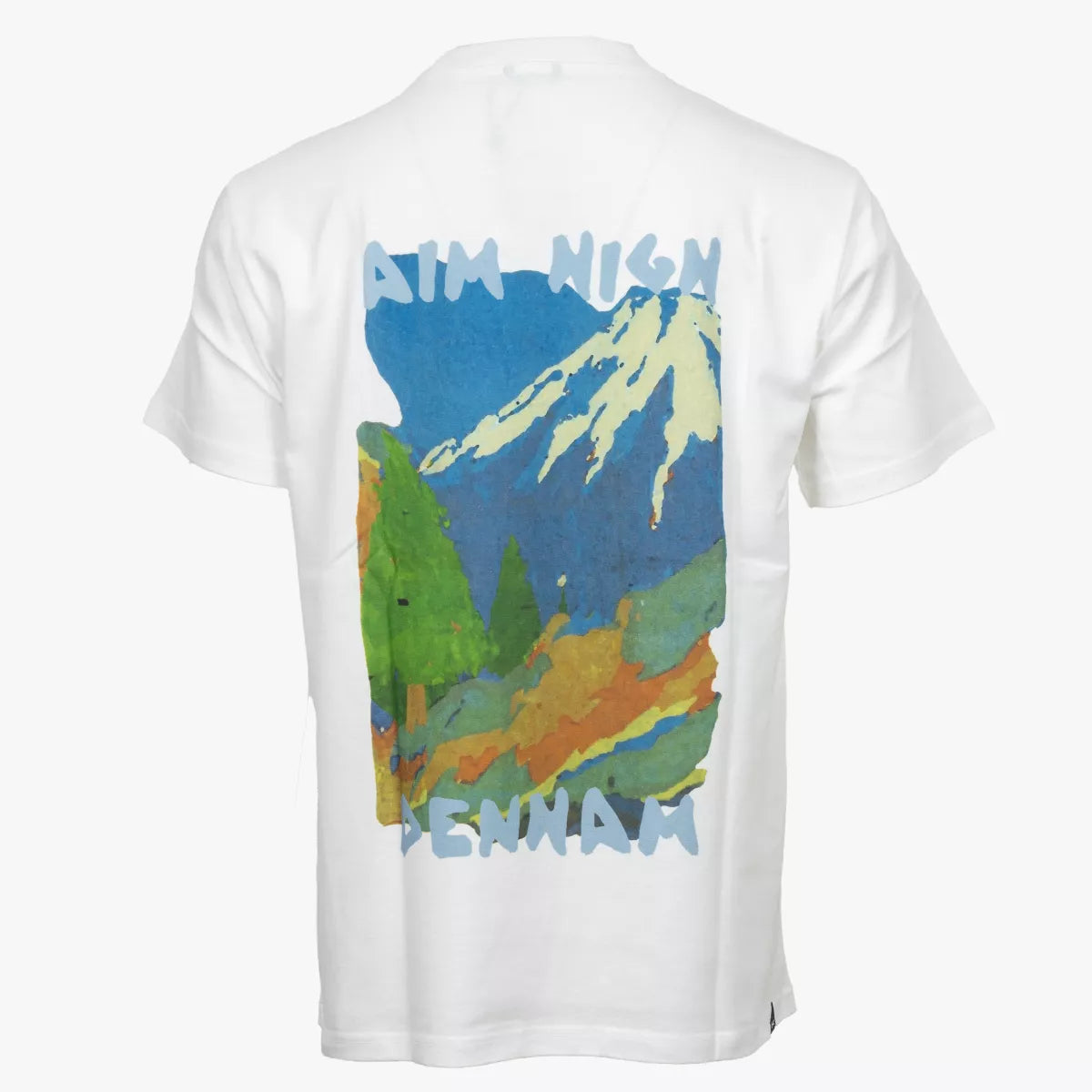 Denham T-shirt met Backprint Wit | Painter Tee