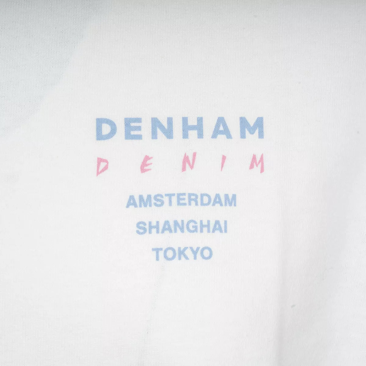 Denham T-Shirt met Backprint Wit | Wave Tee