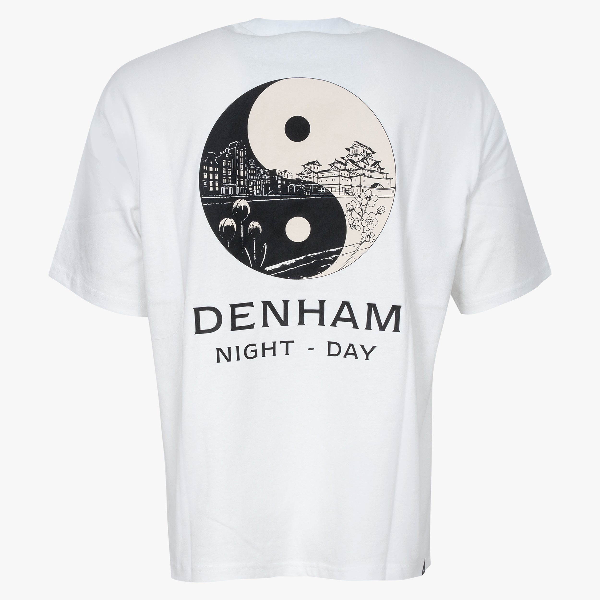 Denham T-Shirt Backprint Wit | Ying Yang