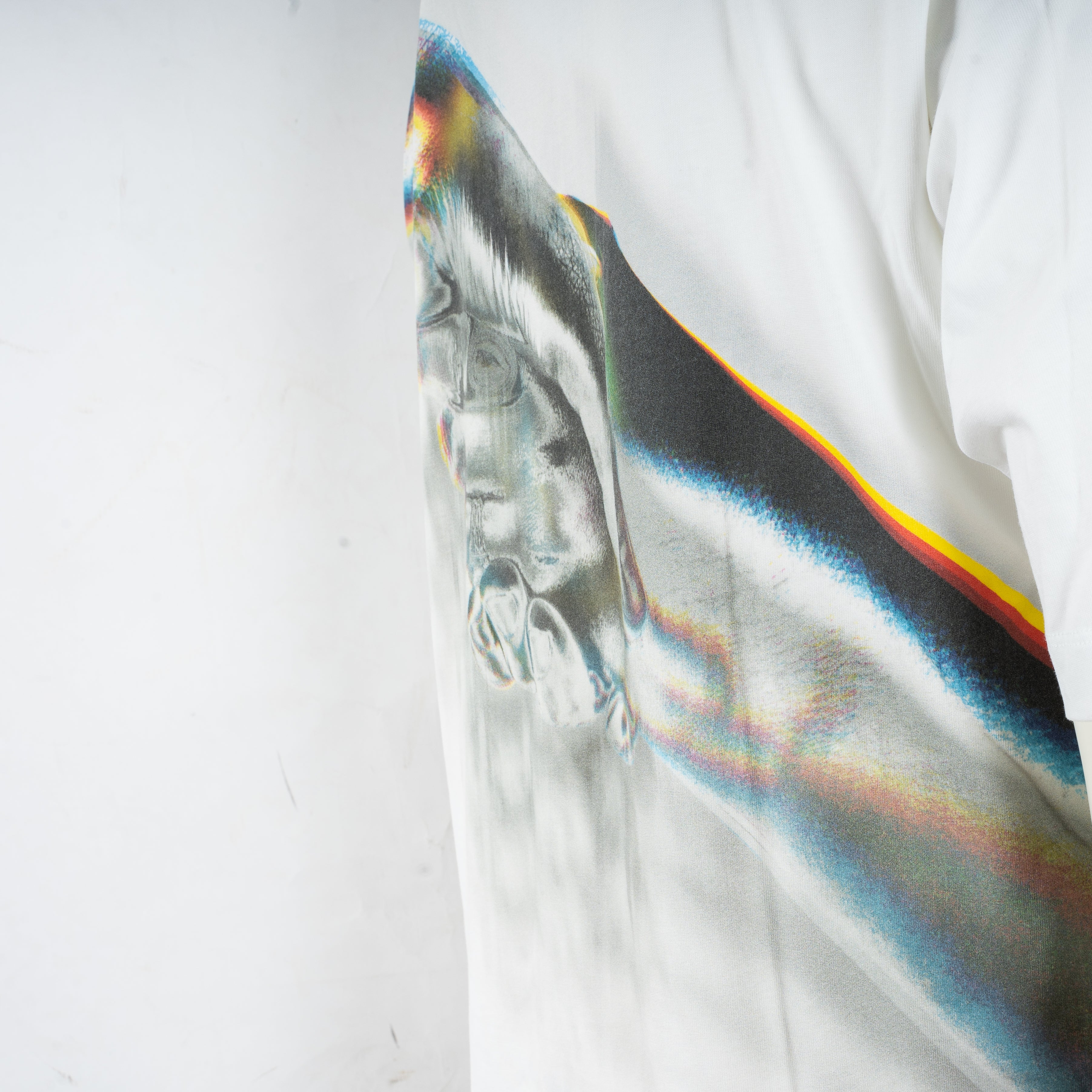 Filling Pieces T-Shirt met Backprint Wit | Boxy Handshake Rhythm