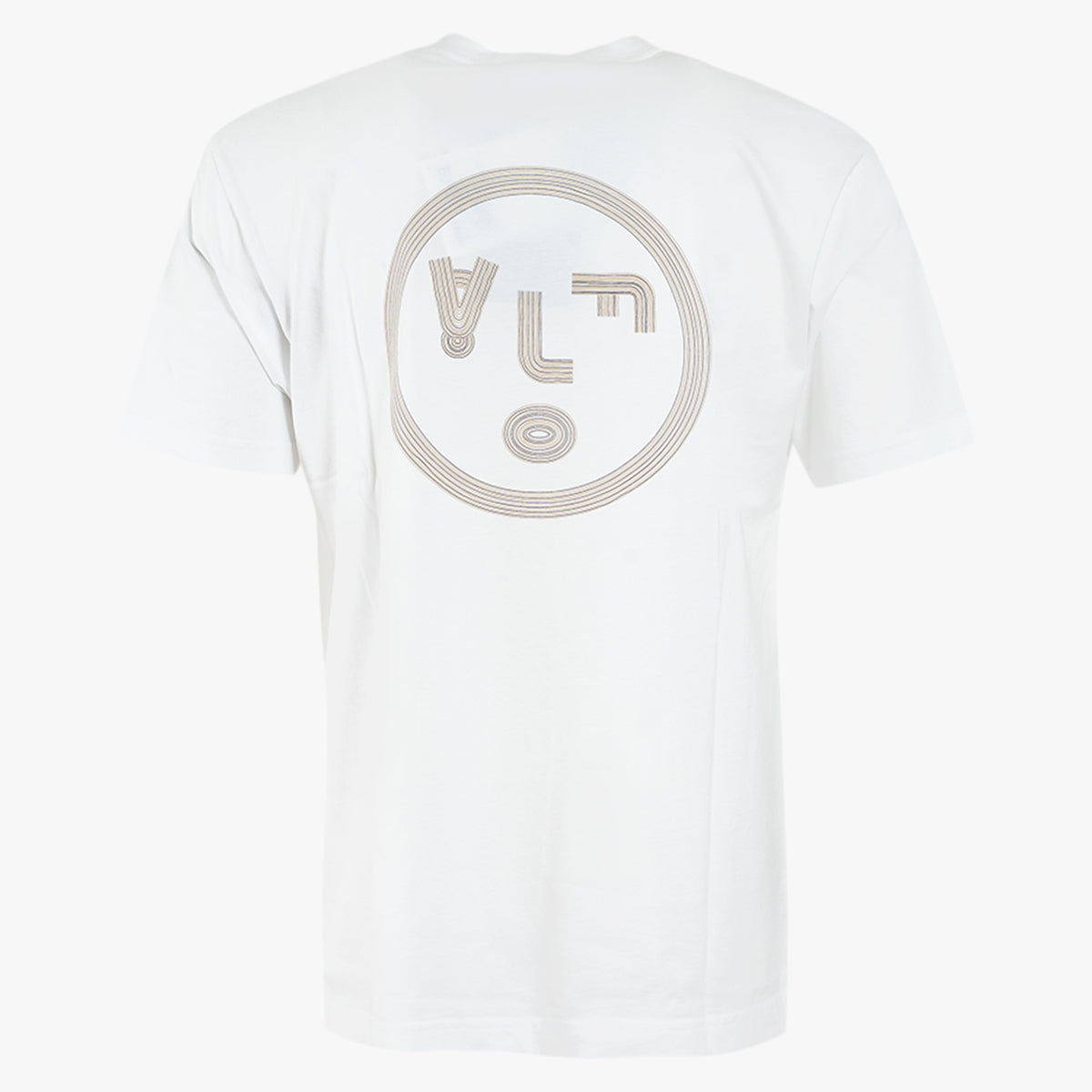 Olaf T-Shirt met Backprint Wit | Lined Face Tee