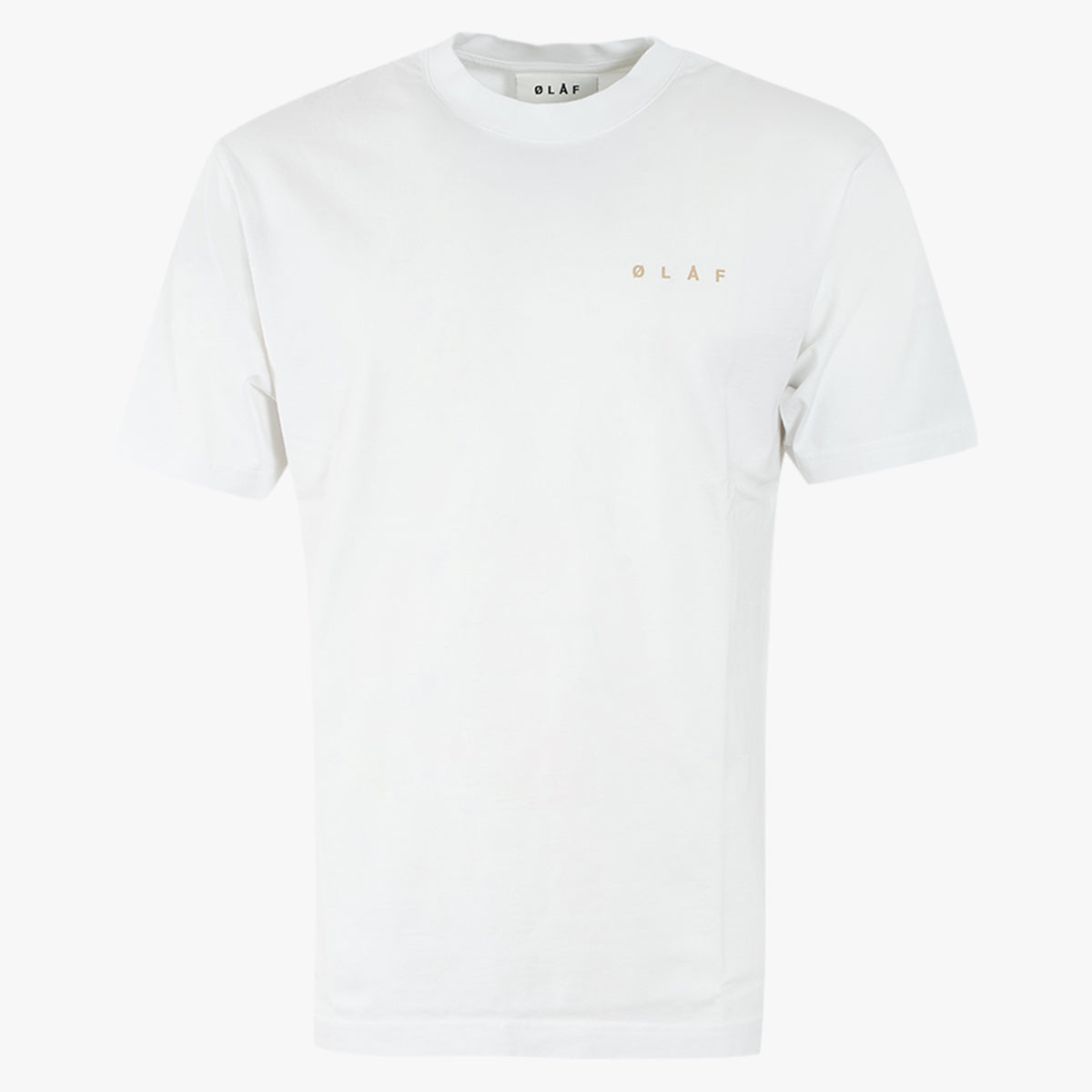 Olaf T-Shirt met Backprint Wit | Lined Face Tee