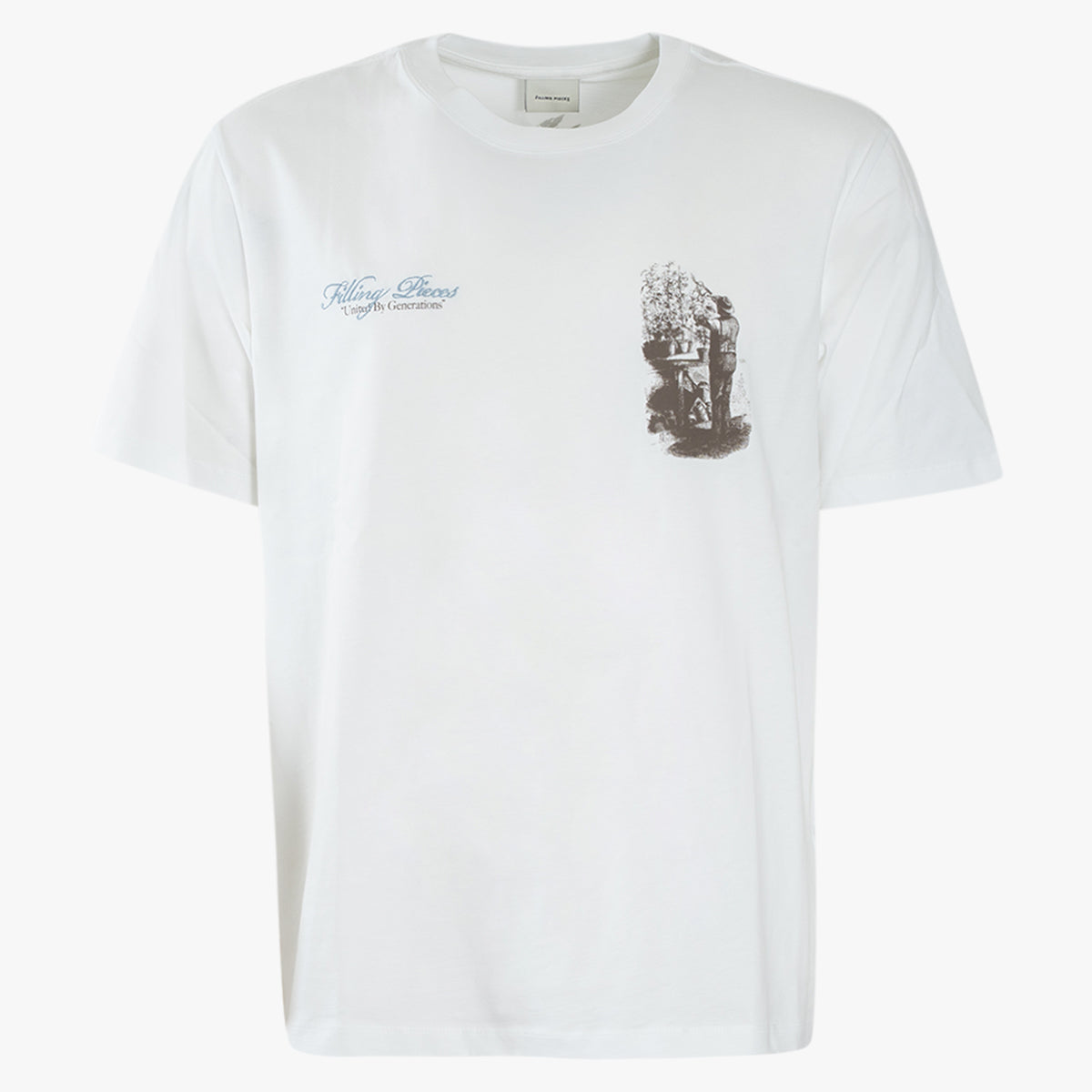 Filling Pieces T-Shirt met Backprint Wit | Gardener