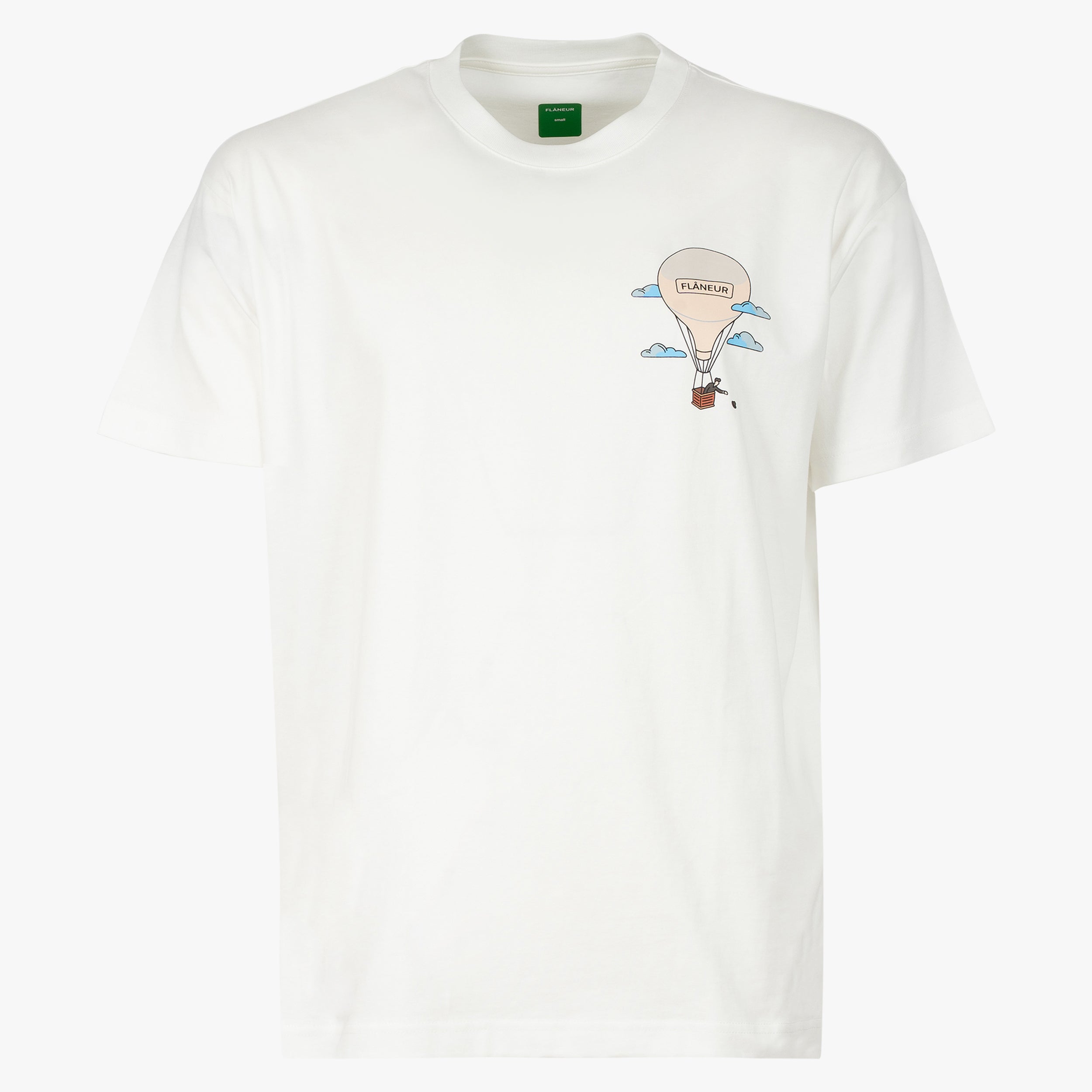 Flaneur T-Shirt met Backprint Wit | Aéronautique