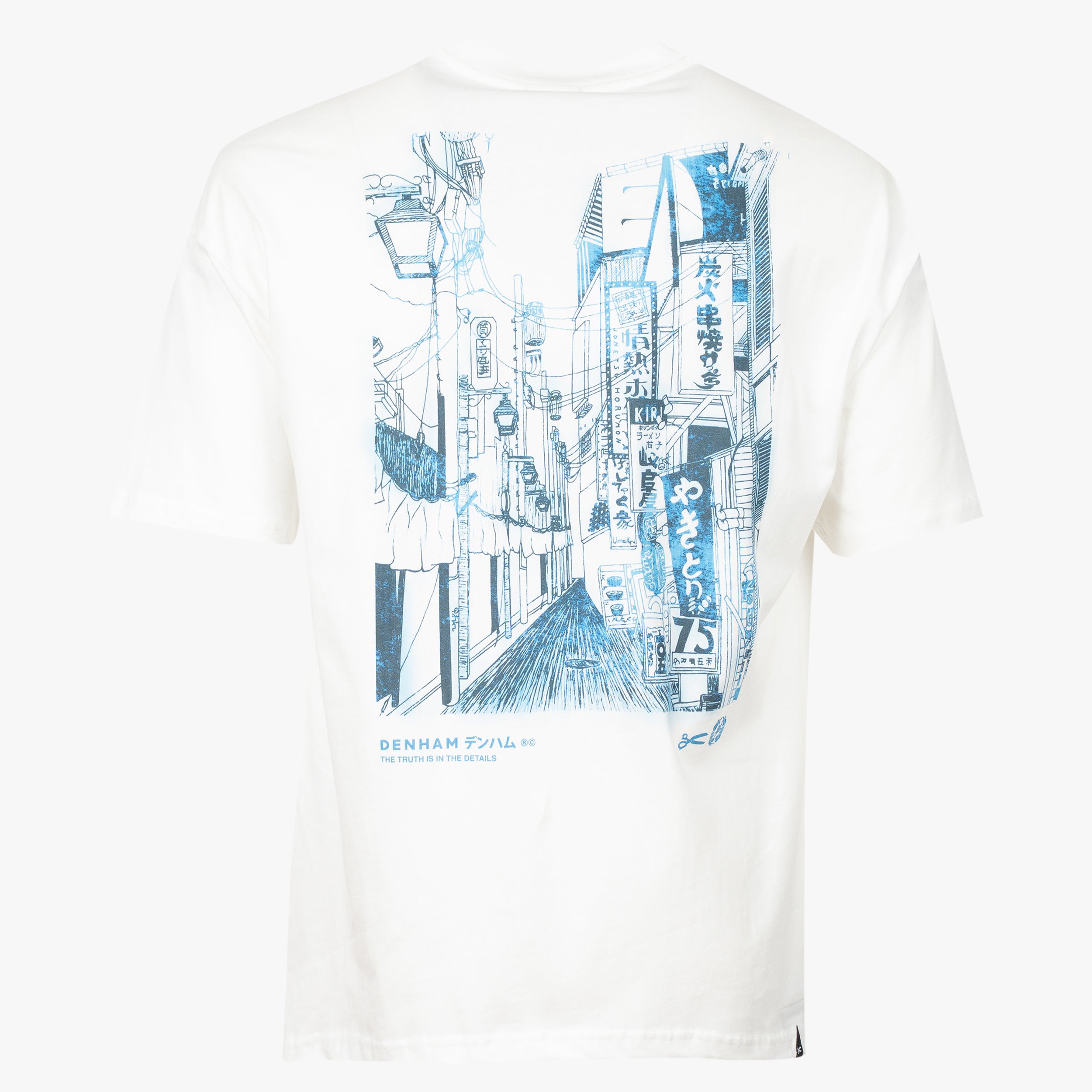 Denham T-Shirt Backprint Wit | Ueno Graphic
