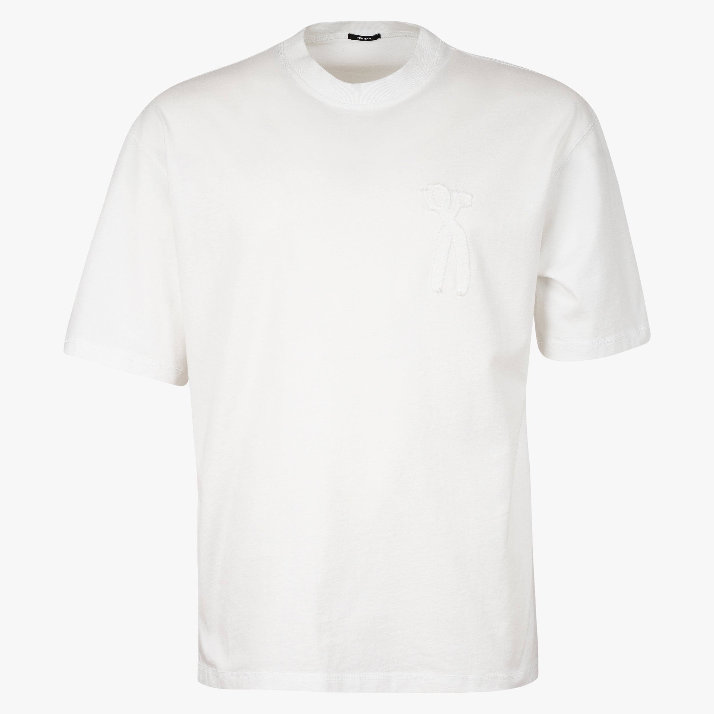 Denham T-Shirt Wit | Scissor Patch Tee