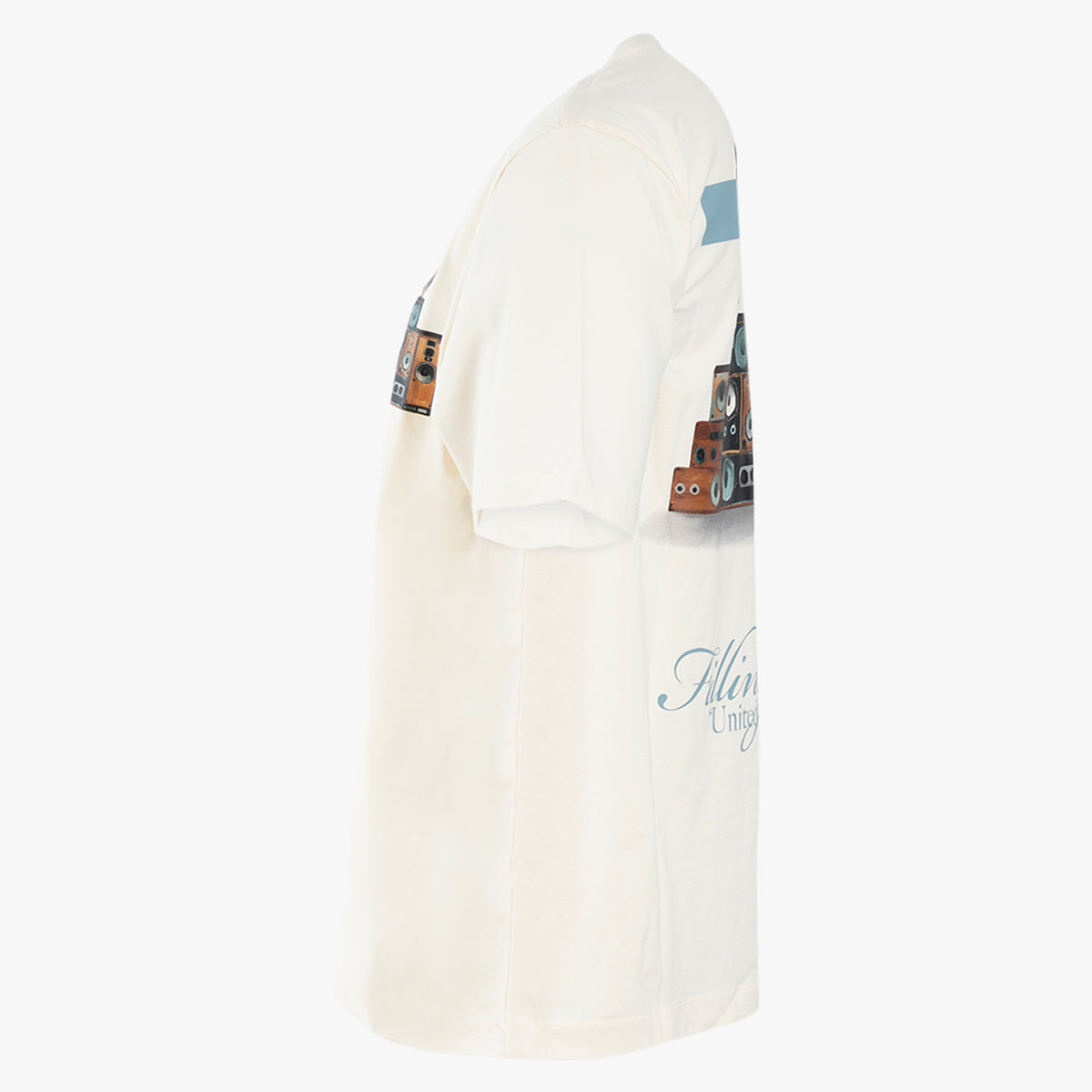 Filling Pieces T-Shirt met Backprint Off-White | Speaker Wall