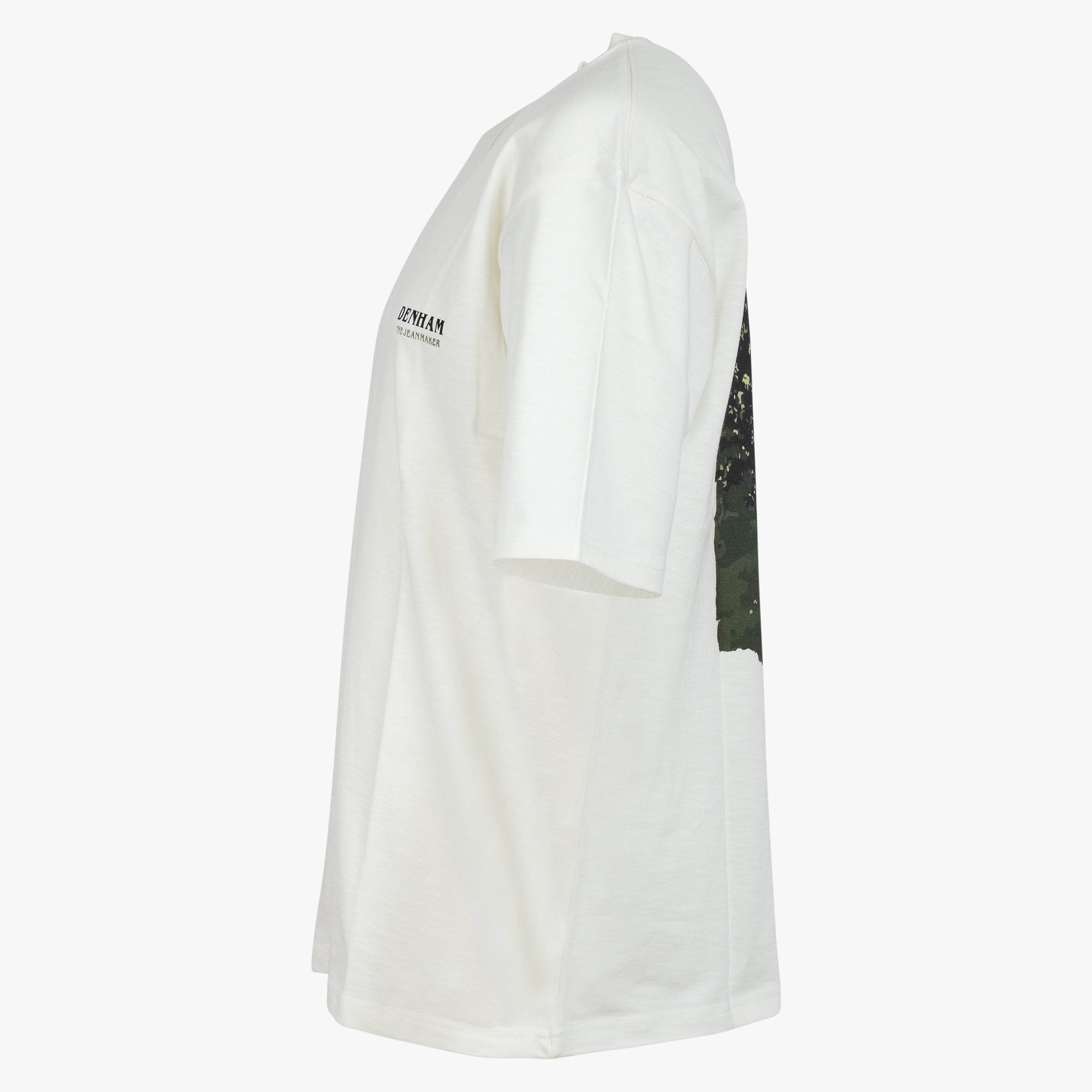 Denham T-Shirt met Backprint Creme | Royal Oak Tee