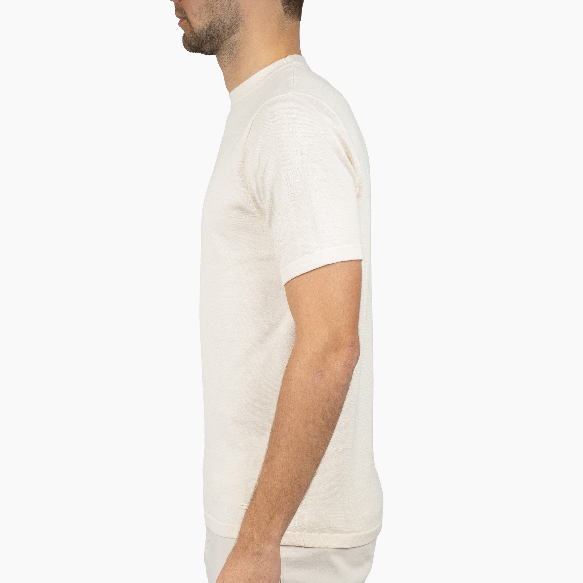 SEVEN DIALS Gebreid T-Shirt Creme | Faun
