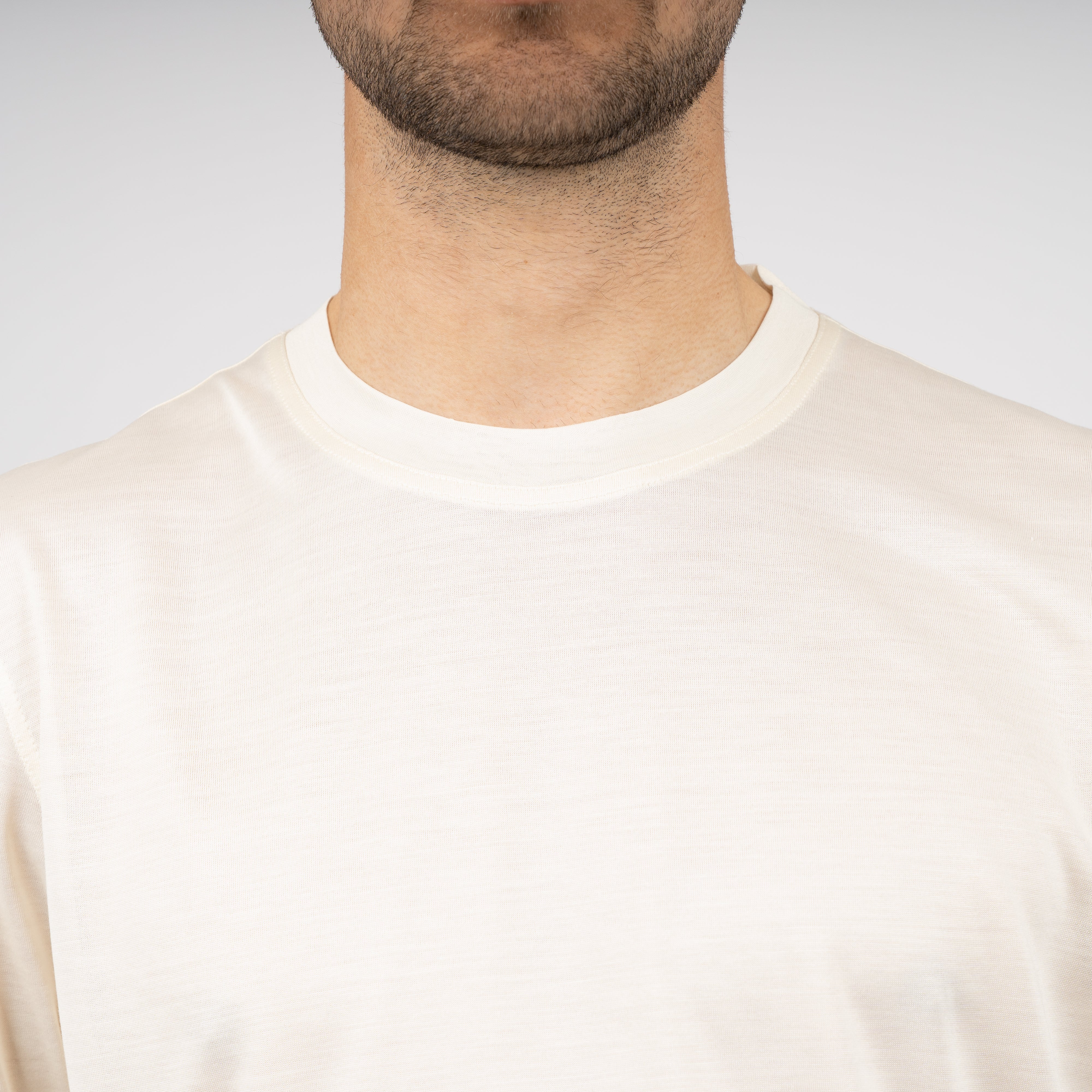 Gran Sasso T-shirt Zijde Crème | Seta