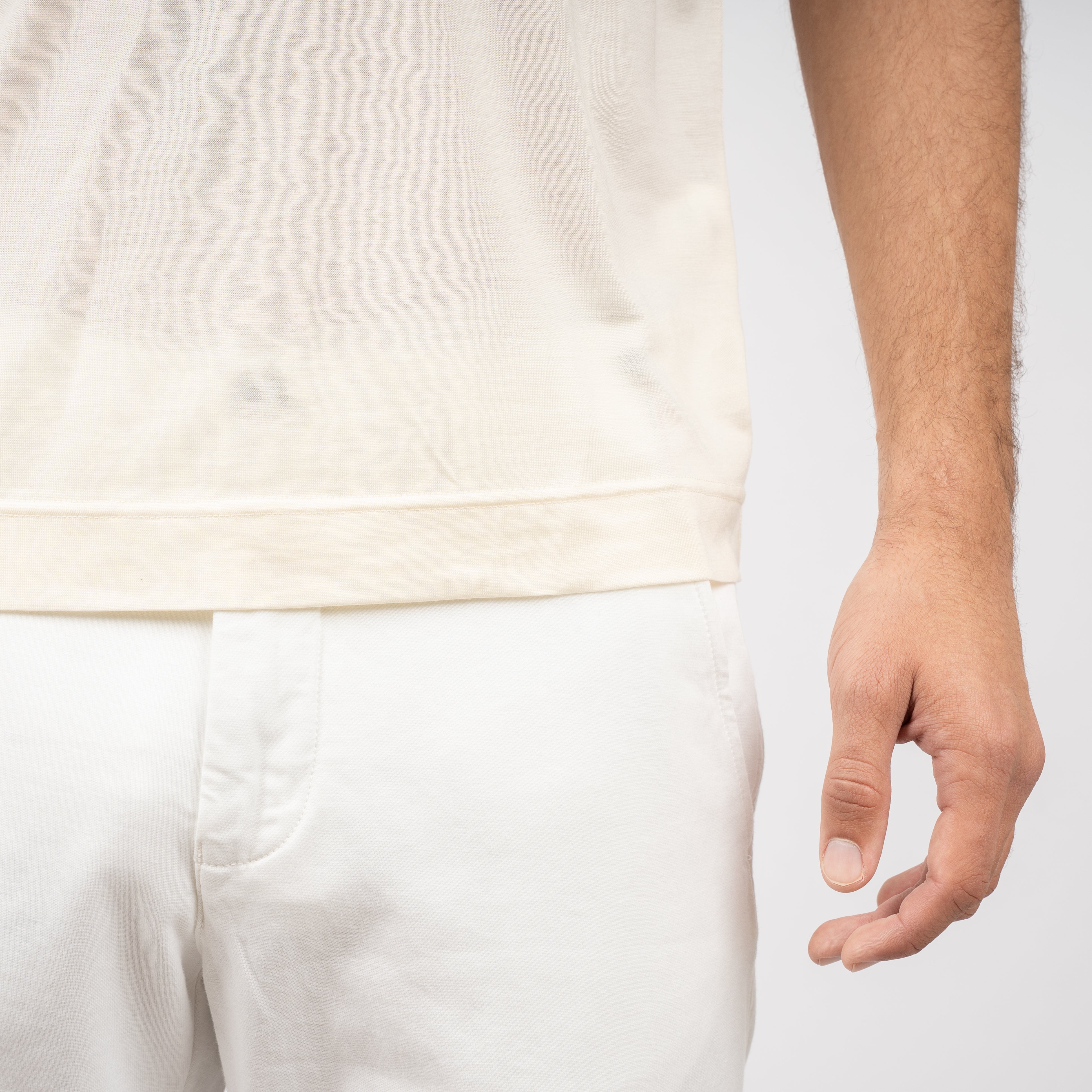 Gran Sasso T-shirt Zijde Crème | Seta