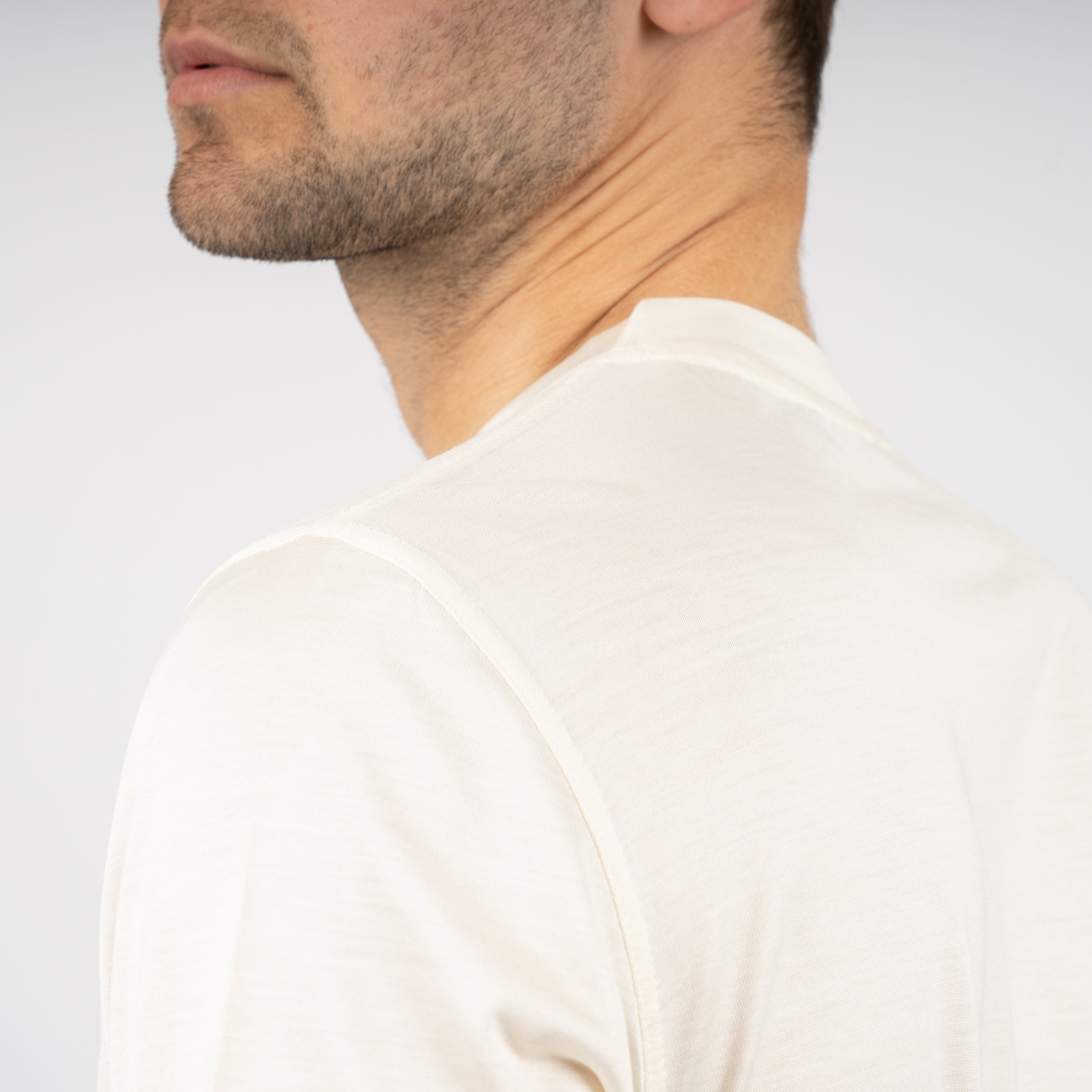 Gran Sasso T-shirt Zijde Crème | Seta