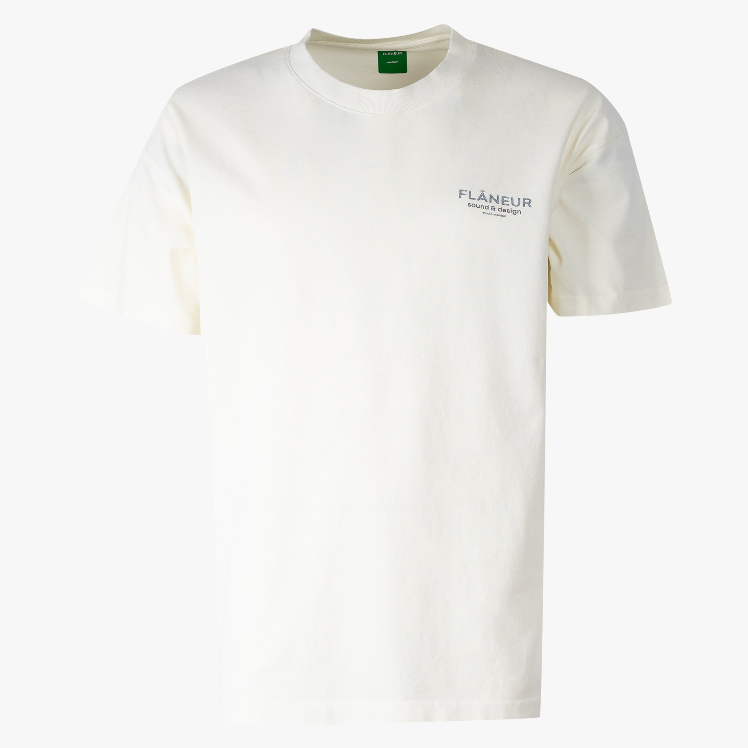 Flaneur T-Shirt Backprint Crème | Sound & Design Studio Member