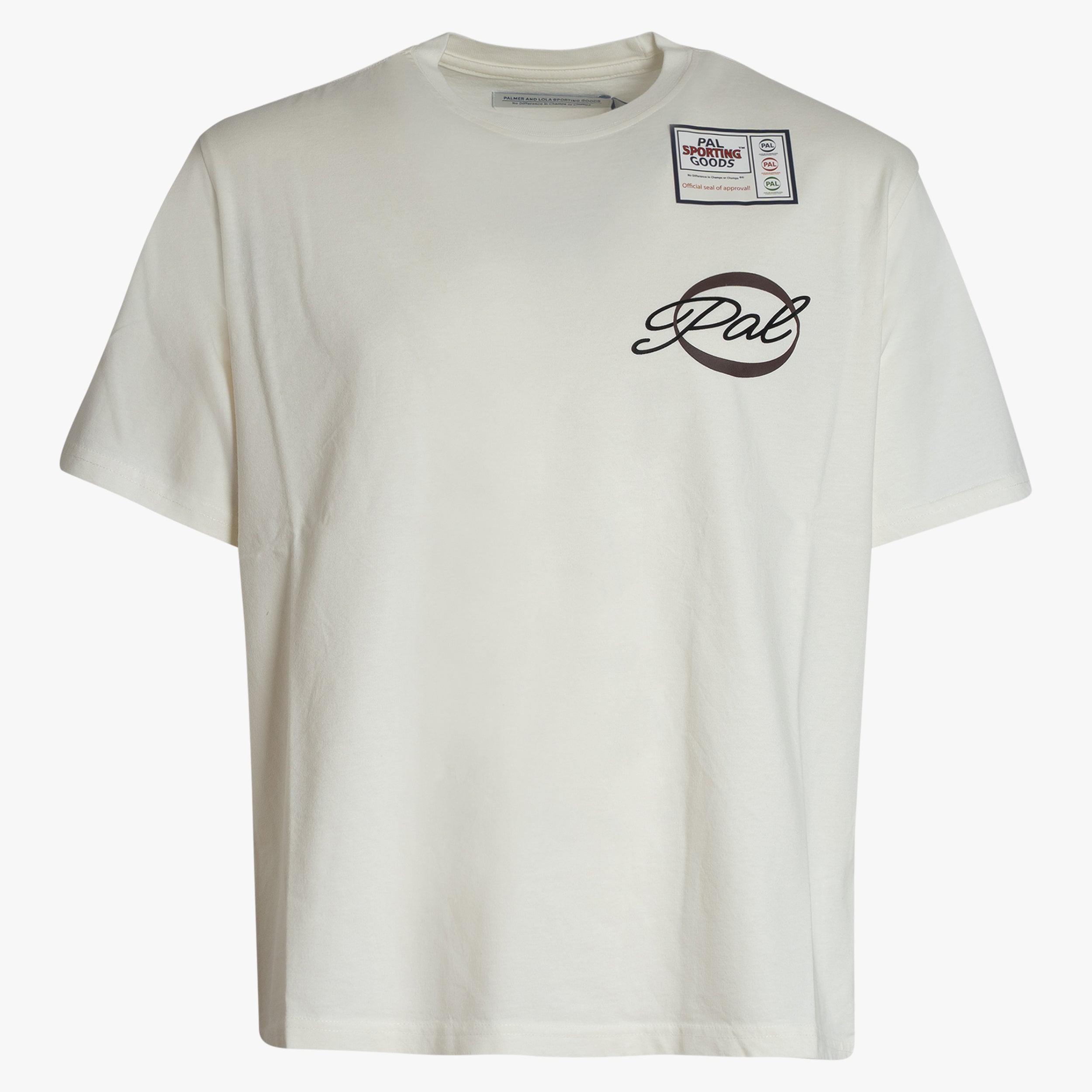 Pal Sporting Goods T-Shirt Backprint Crème | Worlds Tee