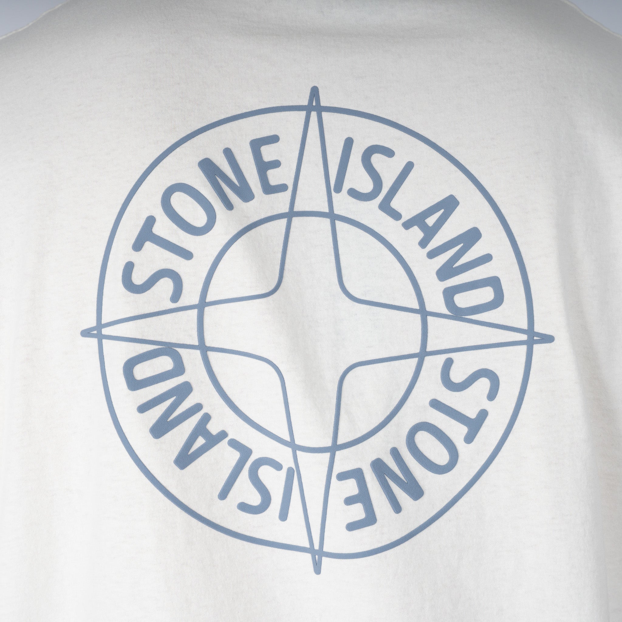 Stone Island T-Shirt Backprint Crème | Outline Compass