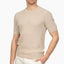 Gran Sasso T-Shirt Beige | Fresh Cotton Chevron Stitch Knit