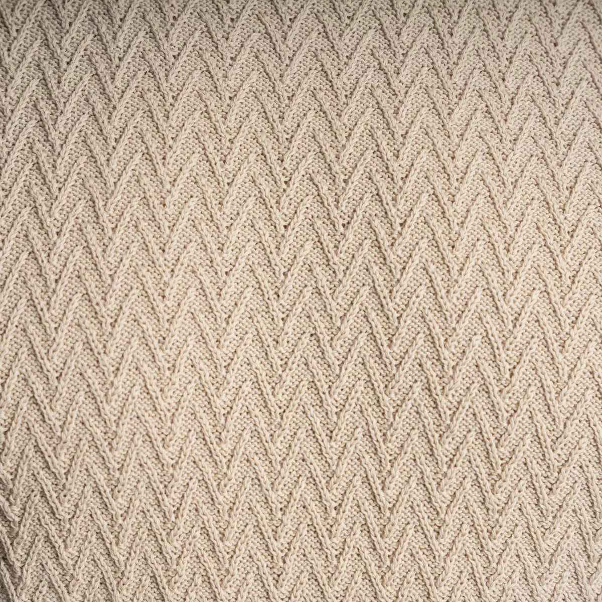 Gran Sasso T-Shirt Beige | Fresh Cotton Chevron Stitch Knit