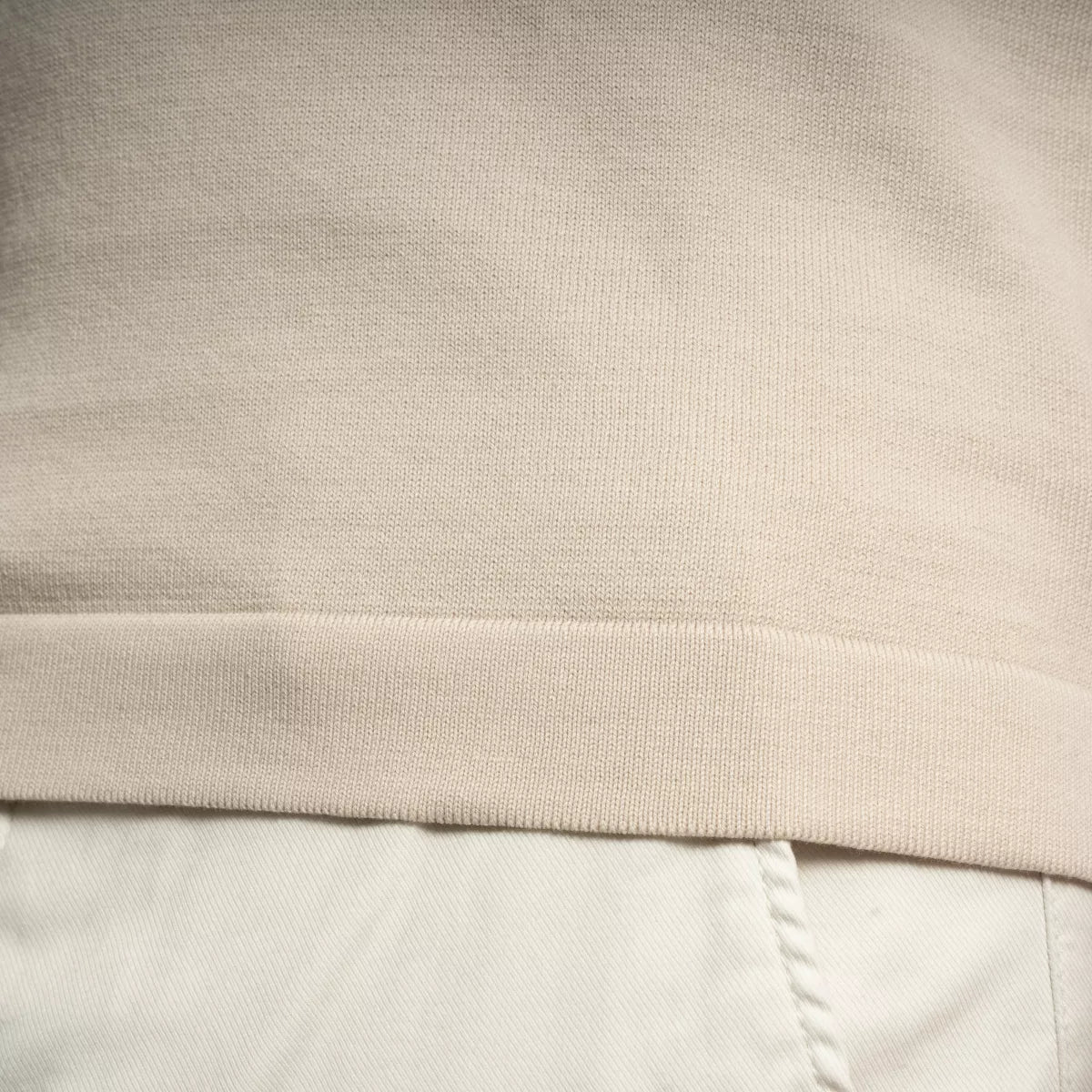 Gran Sasso T-Shirt Beige | Egyptian Giza Cotton Knit