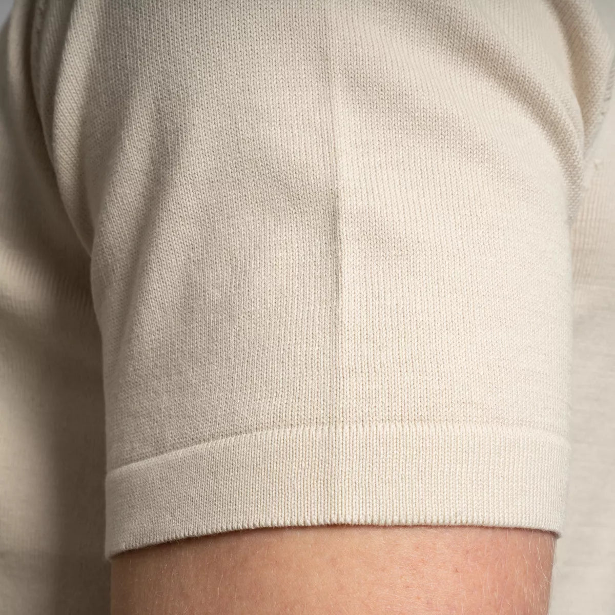 Gran Sasso T-Shirt Beige | Egyptian Giza Cotton Knit