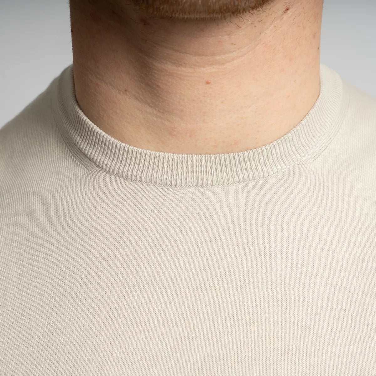 Gran Sasso T-Shirt Beige | Organic Cotton Knit