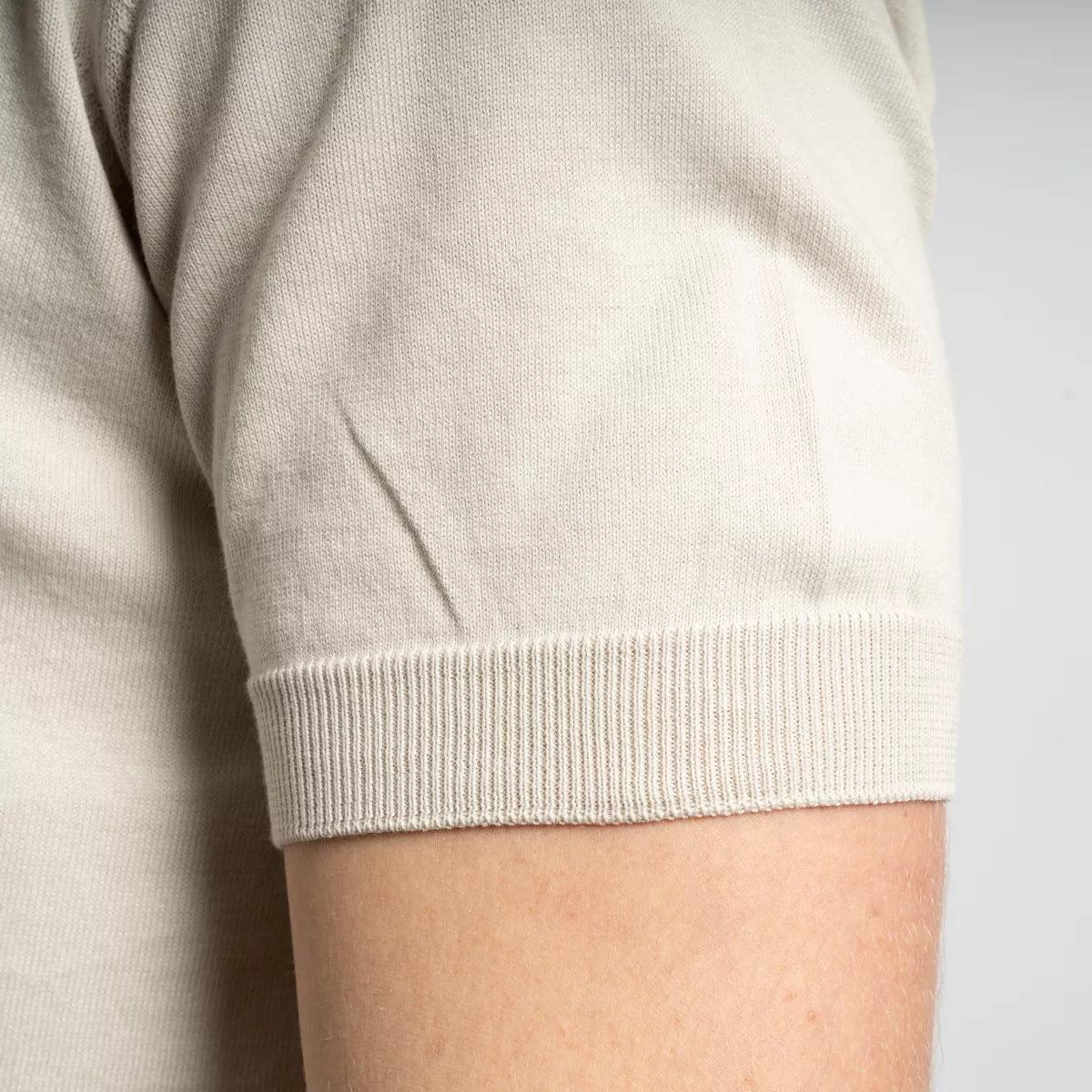 Gran Sasso T-Shirt Beige | Organic Cotton Knit