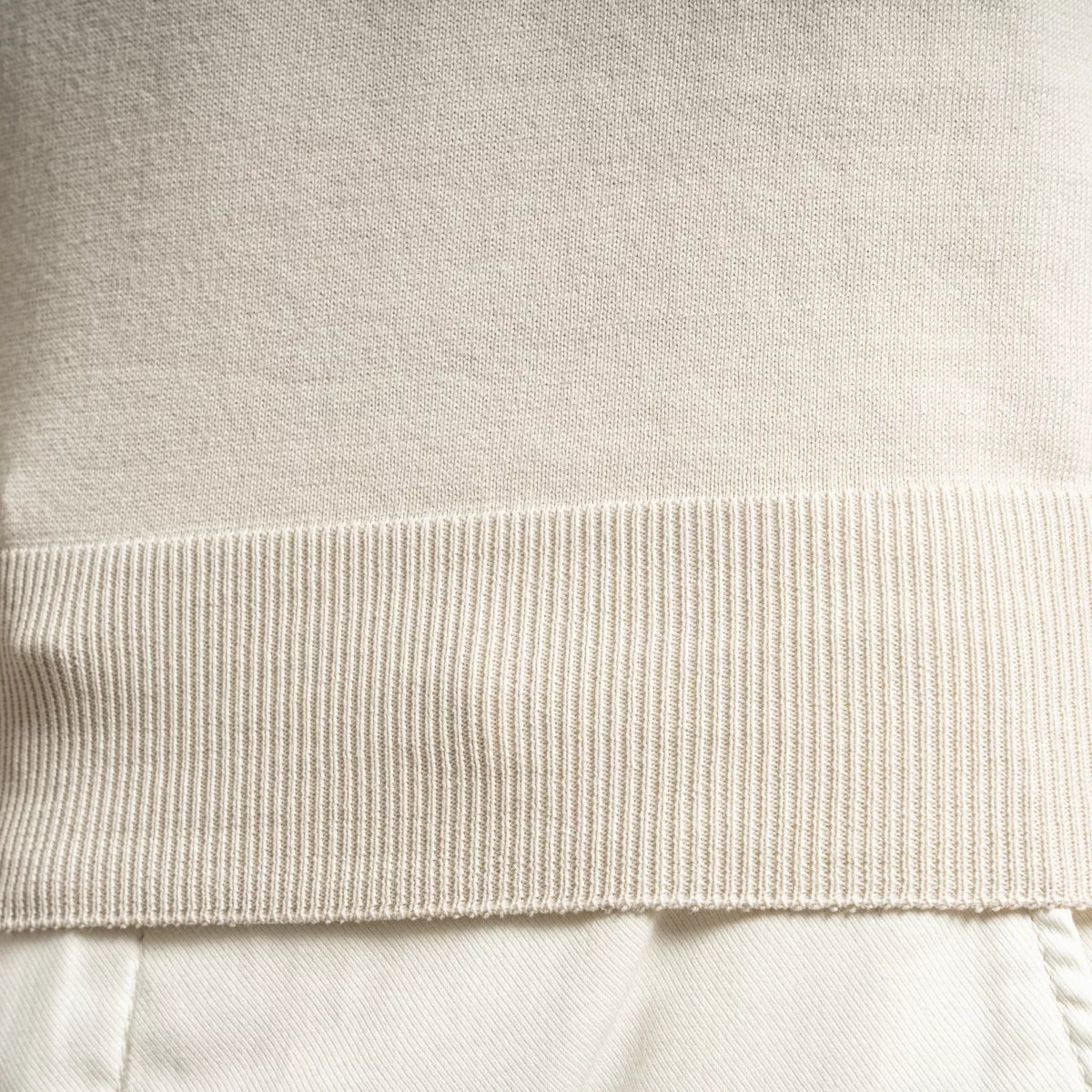 Gran Sasso T-Shirt Beige | Organic Cotton Knit