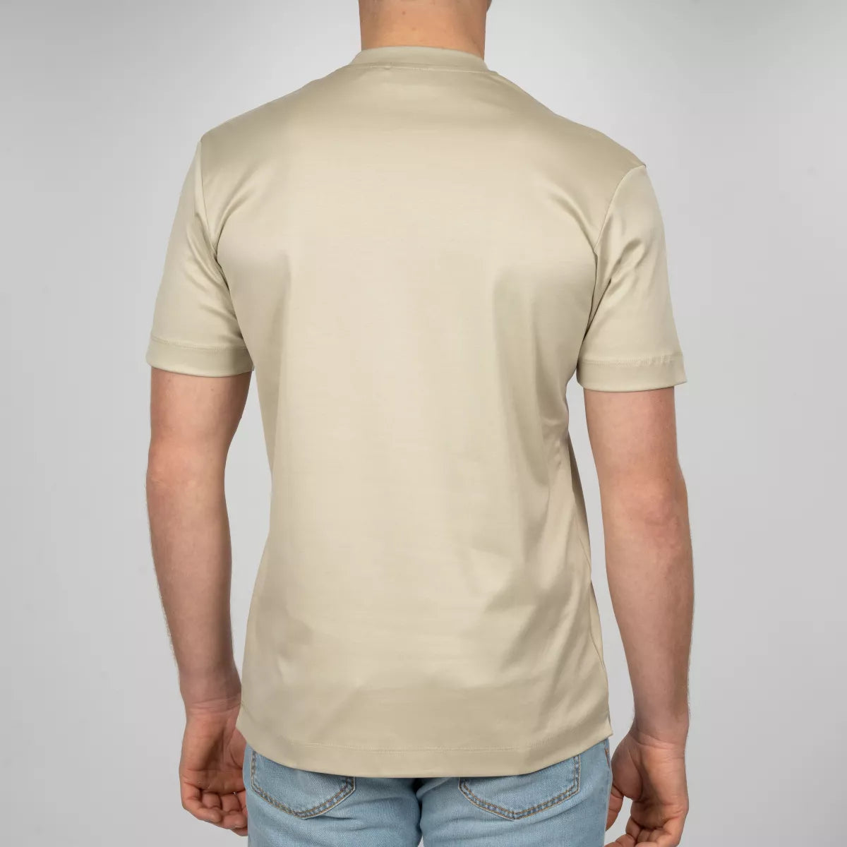 Valenza T-Shirt Beige | Interlock Supima Cotton