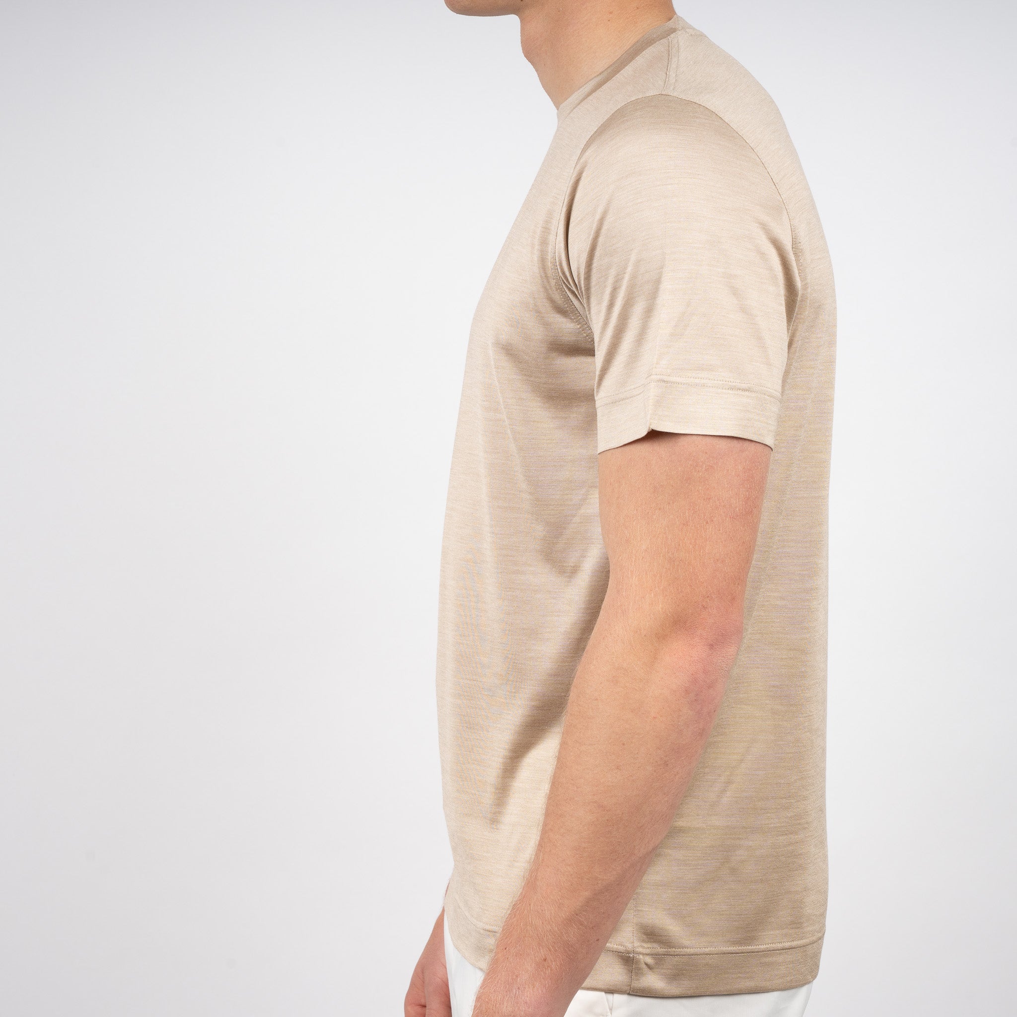 Gran Sasso T-shirt Zijde Beige | Seta