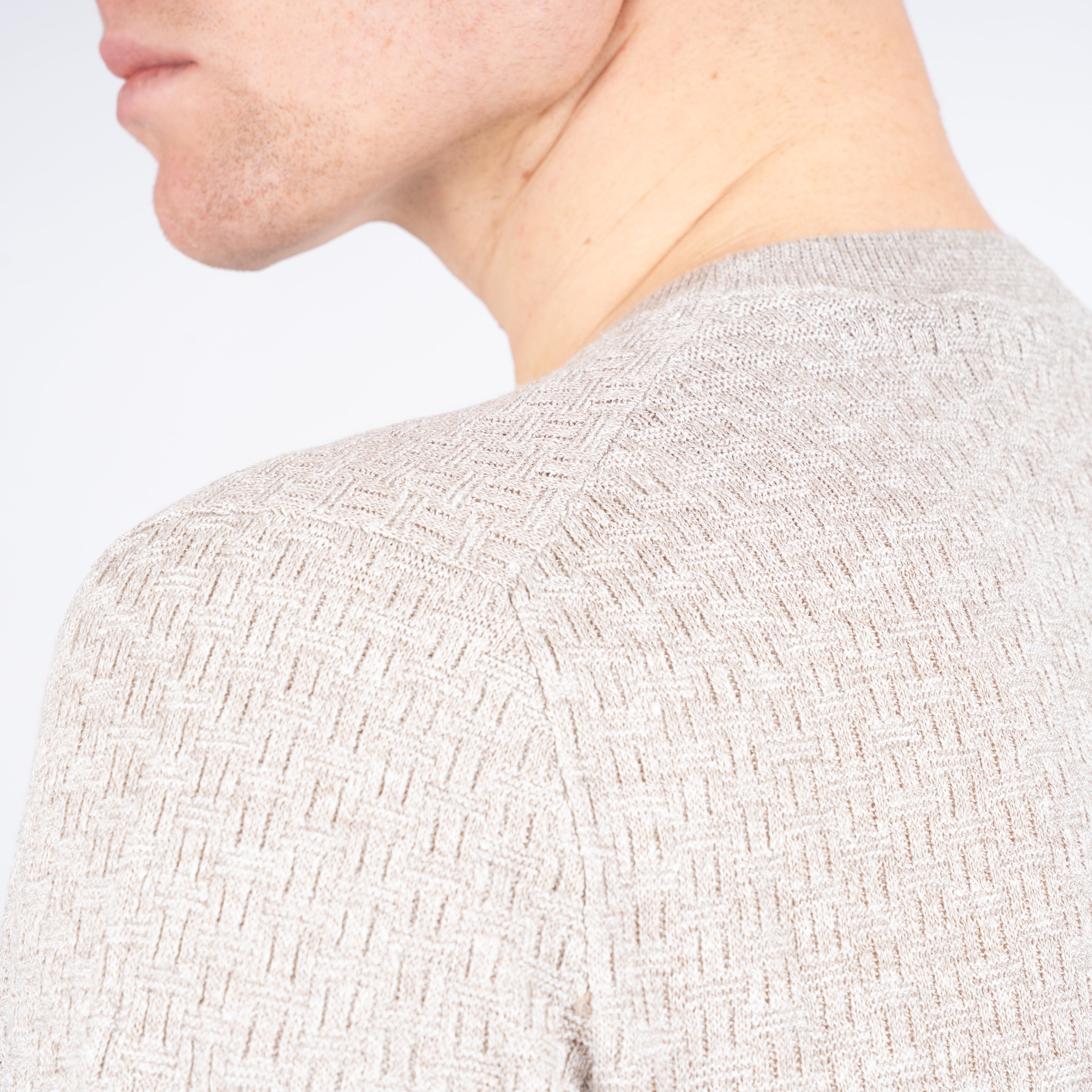 Gran Sasso Gebreid T-Shirt Beige | Linnen & Cotton