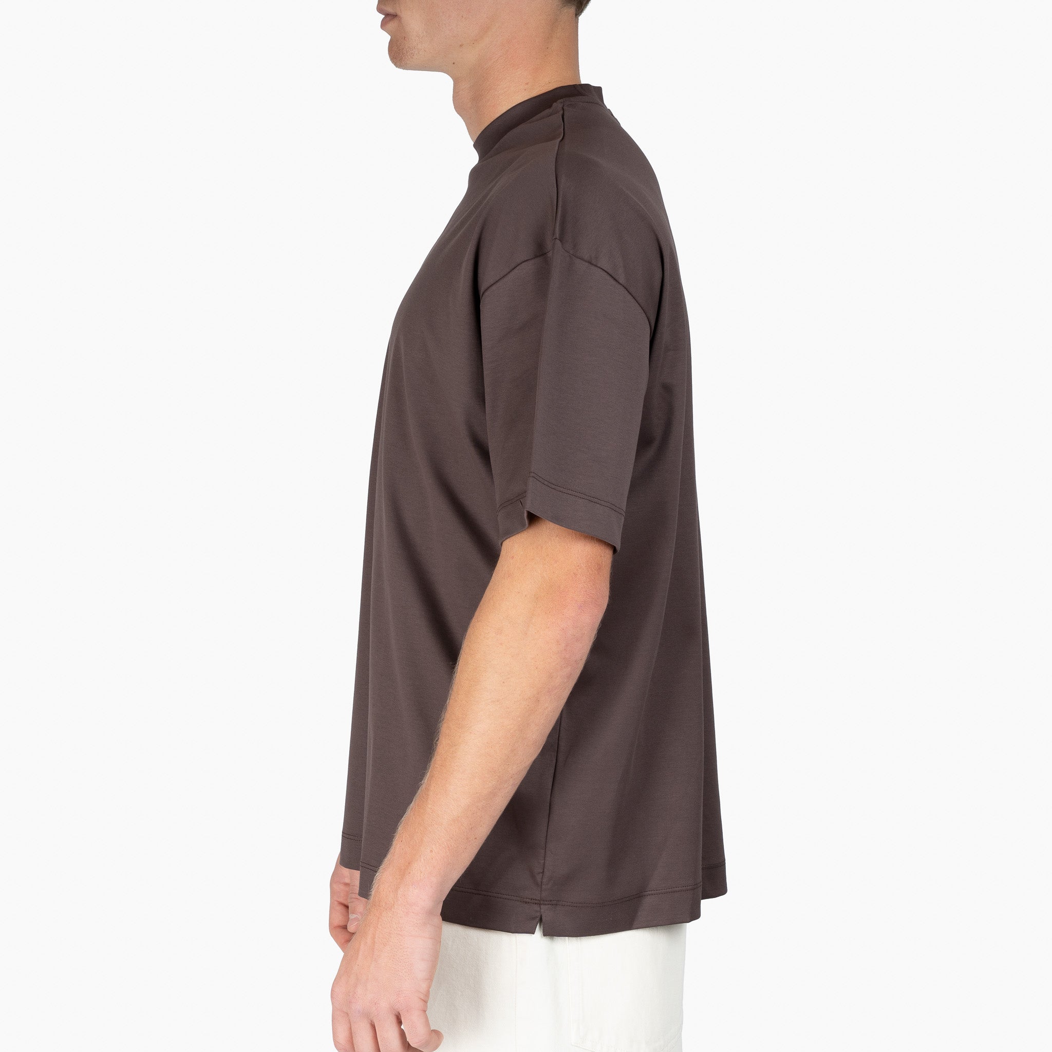 Valenza T-Shirt Bruin | Interlock Supima Oversized