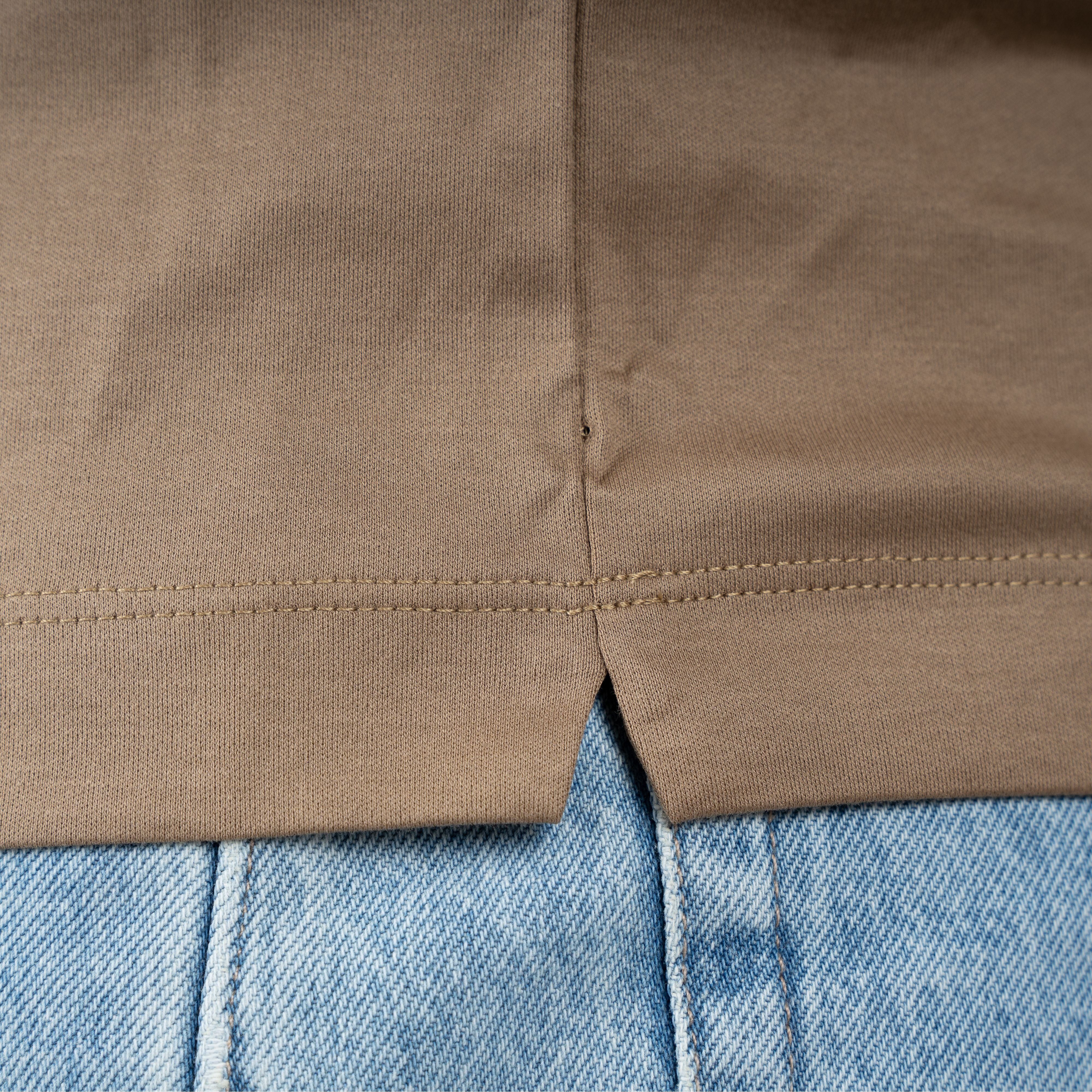 Valenza T-Shirt Amandelbruin | Interlock Supima Cotton