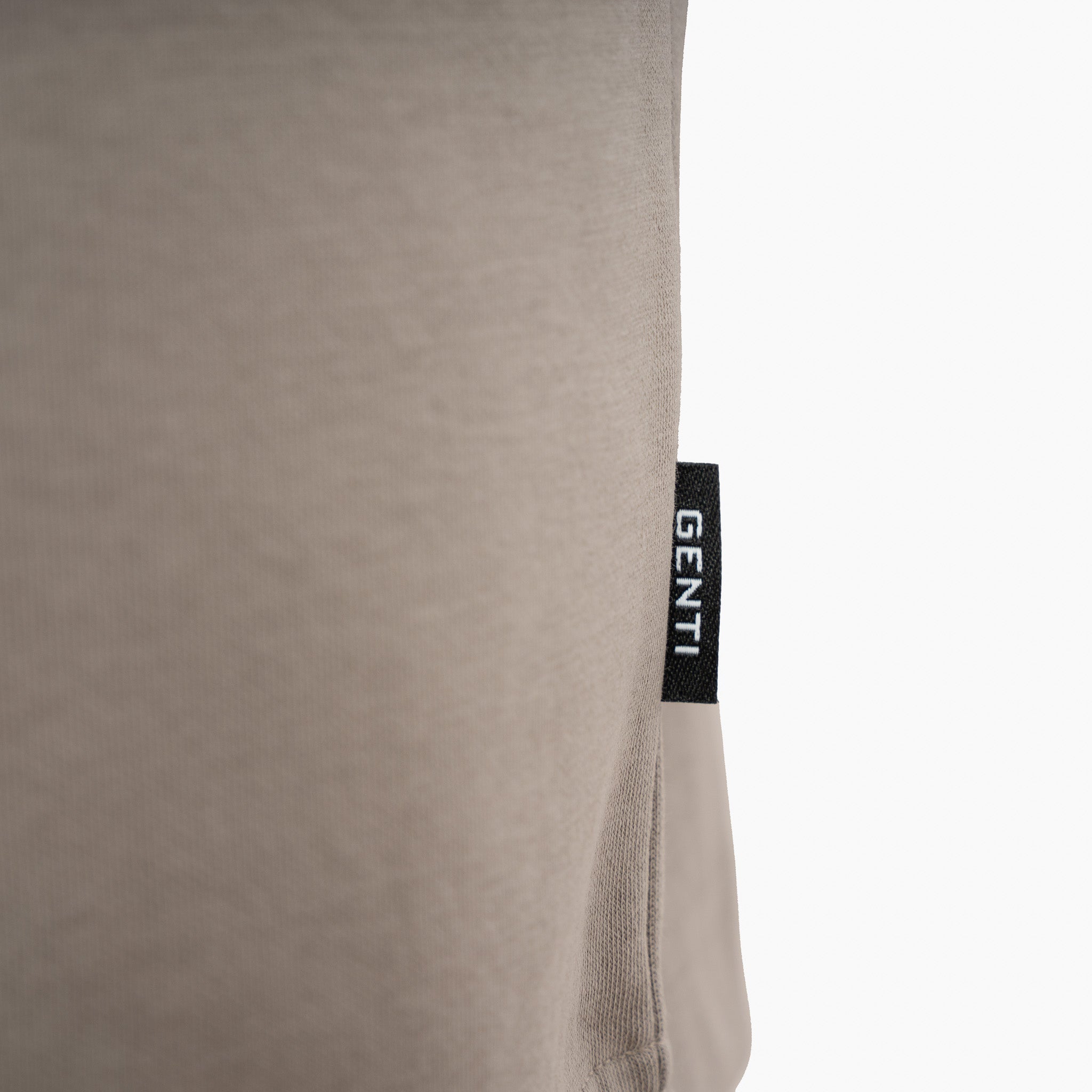 Genti T-Shirt Taupe | Relaxed Fit Cotton Tech