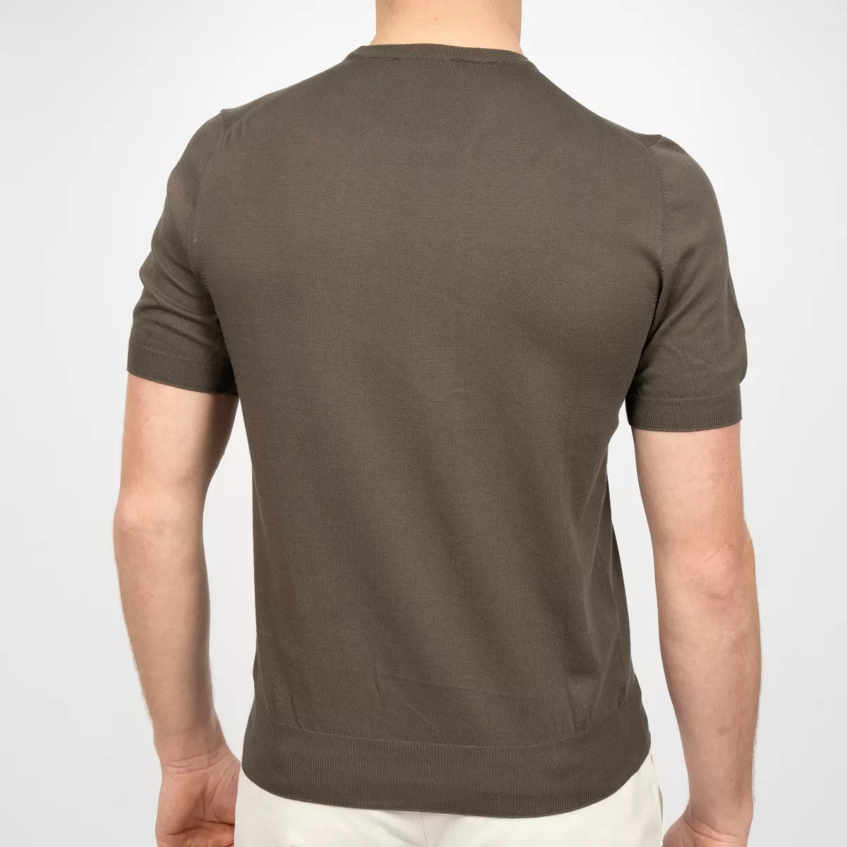 Gran Sasso T-Shirt Bruin | Organic Cotton Knit