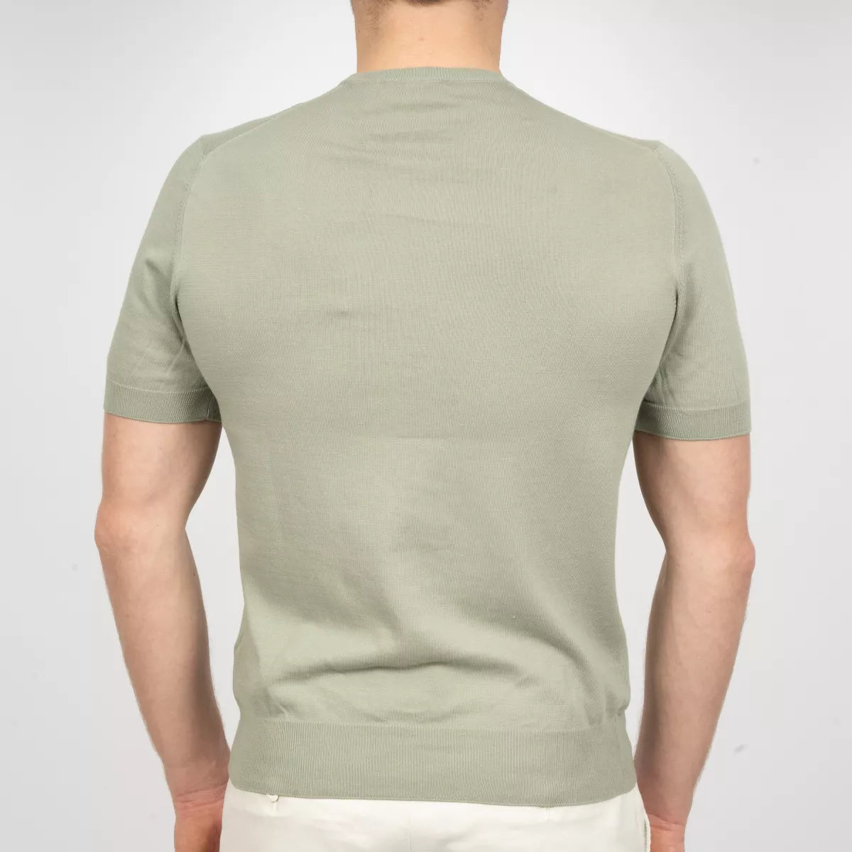 Gran Sasso T-Shirt Lichtgroen | Organic Cotton Knit