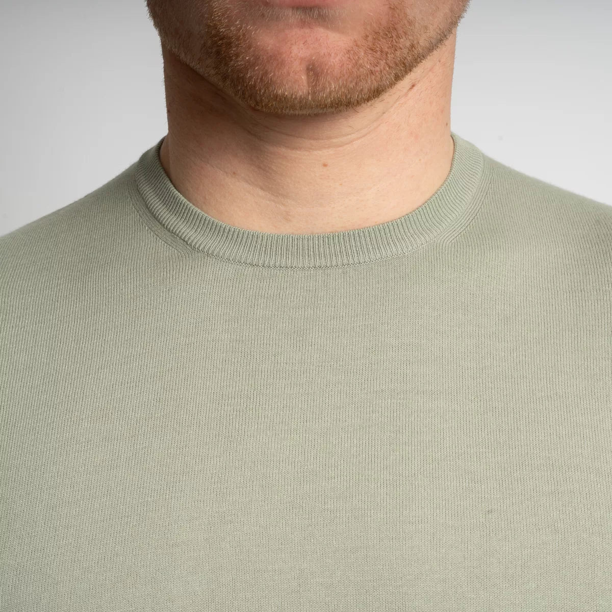 Gran Sasso T-Shirt Lichtgroen | Organic Cotton Knit