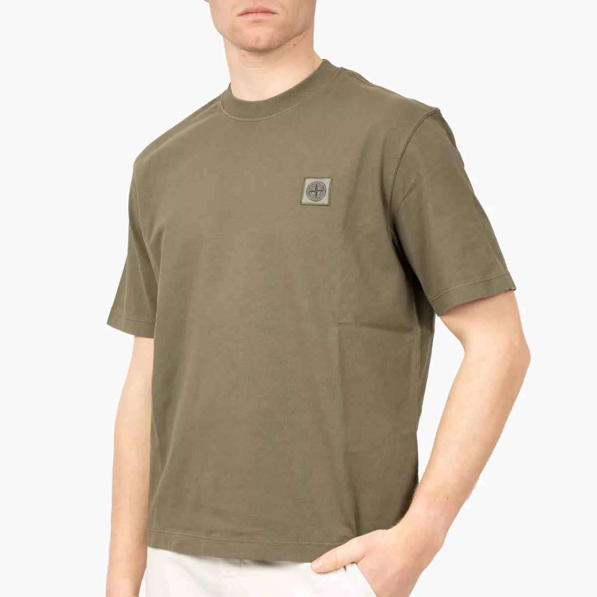 Stone Island Shirt Groen | Combed Cotton Jersey