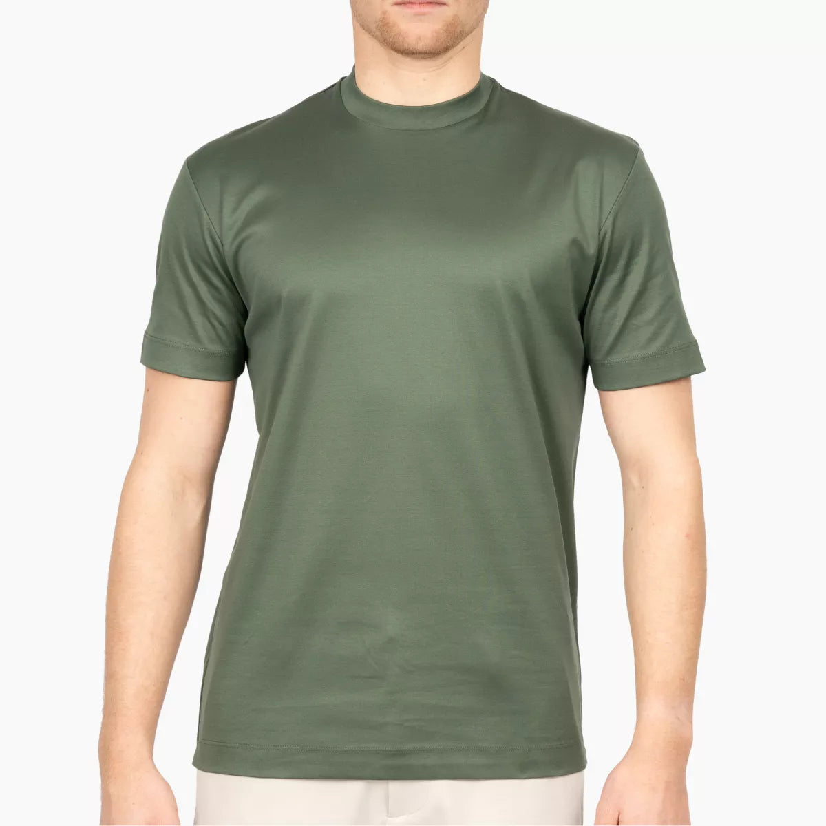 Valenza T-Shirt Groen | Interlock Supima Cotton