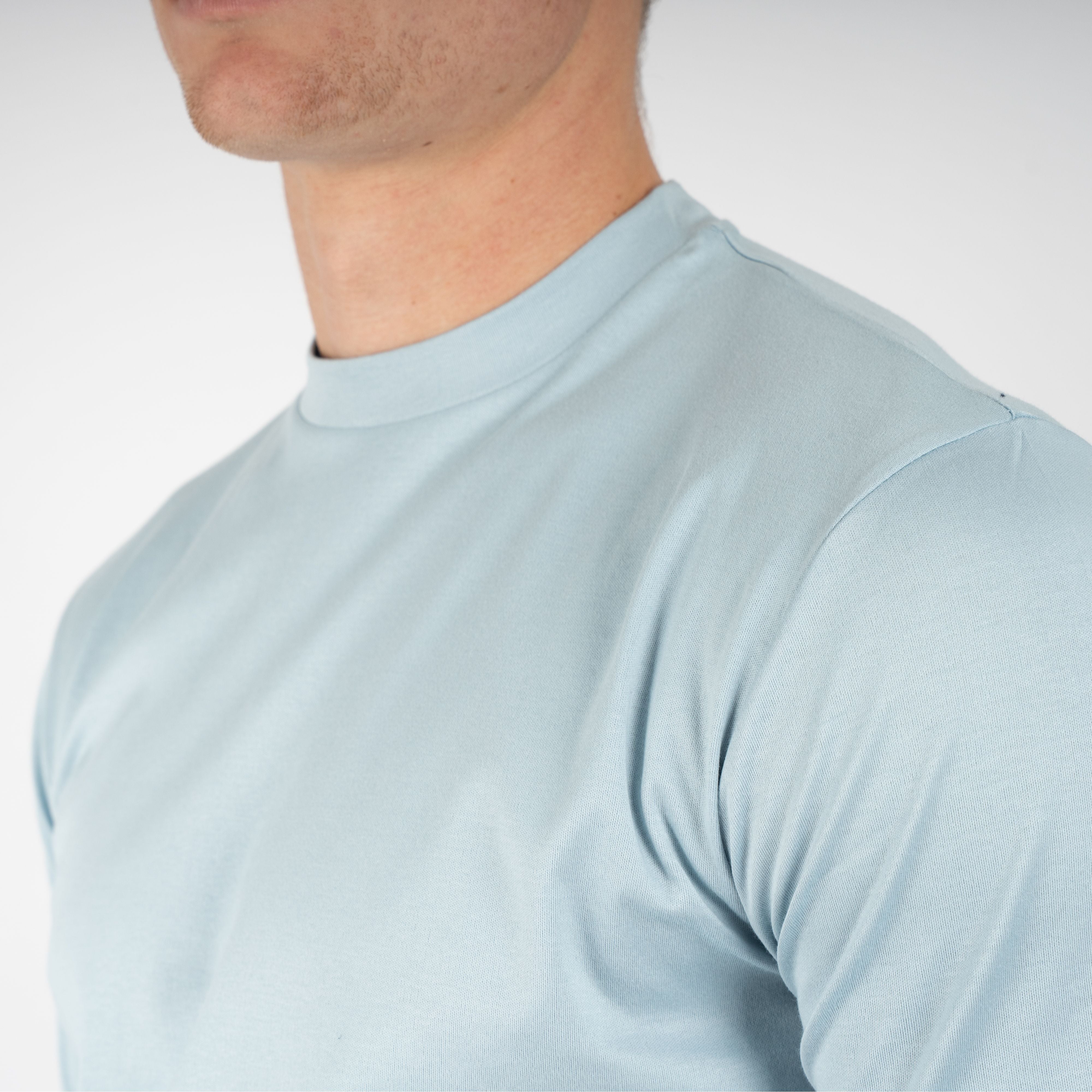 Valenza T-Shirt Lichtblauw | Interlock Supima Cotton