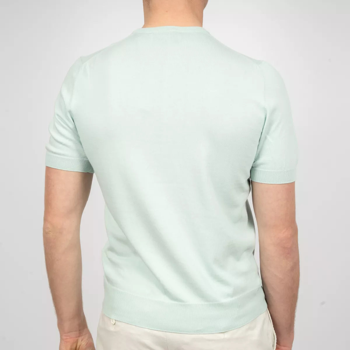 Gran Sasso T-Shirt Aquablauw | Organic Cotton Knit