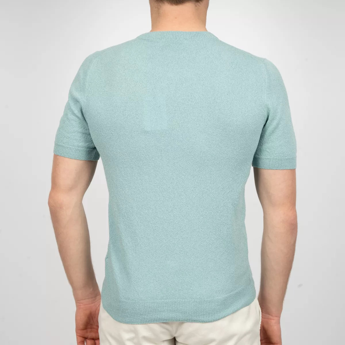 Gran Sasso T-Shirt Aquablauw | Boucle Knit