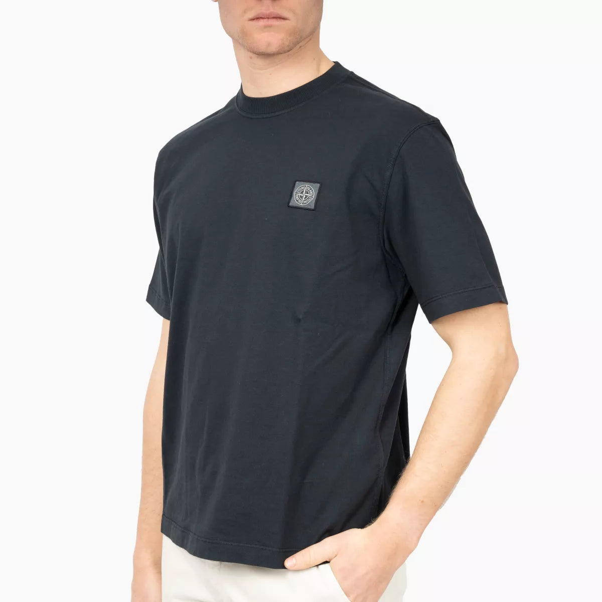 Stone Island Shirt Donkerblauw | Combed Cotton Jersey