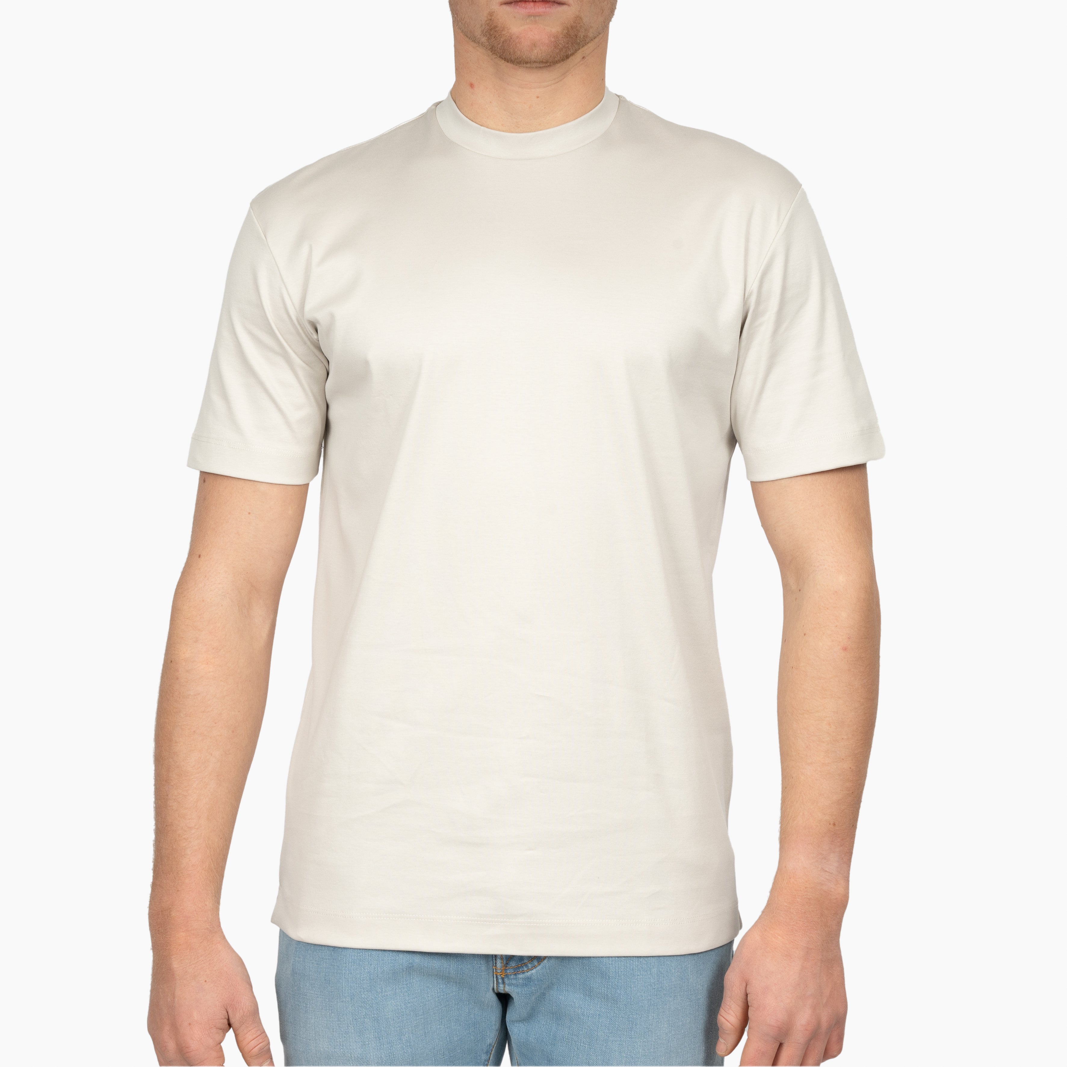 Valenza T-Shirt Parelgrijs | Interlock Supima Cotton