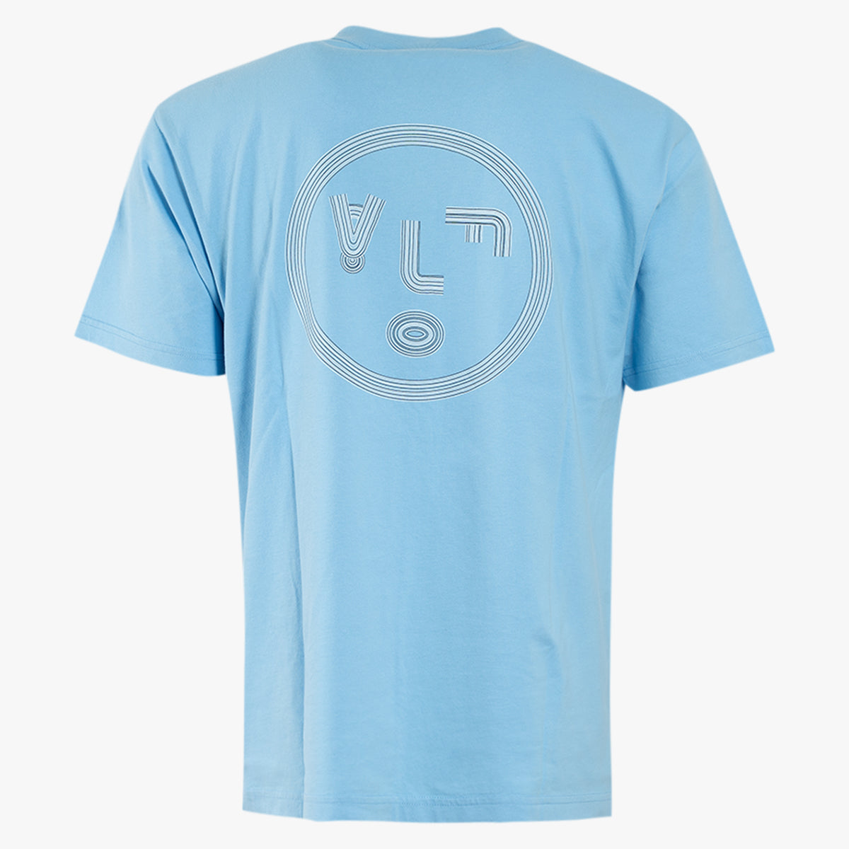Olaf T-Shirt met Backprint Lichtblauw | Lined Face Tee