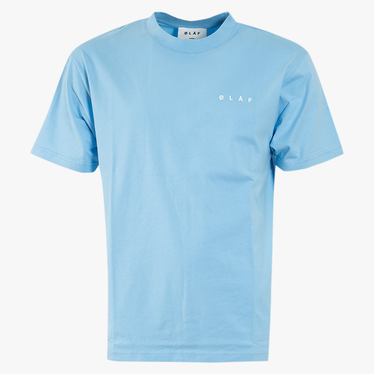 Olaf T-Shirt met Backprint Lichtblauw | Lined Face Tee