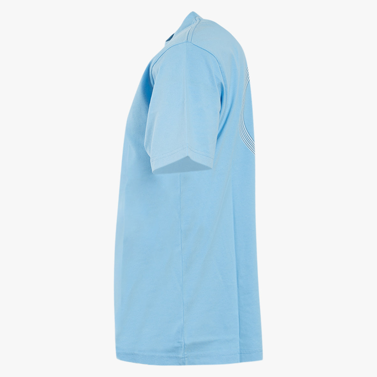 Olaf T-Shirt met Backprint Lichtblauw | Lined Face Tee