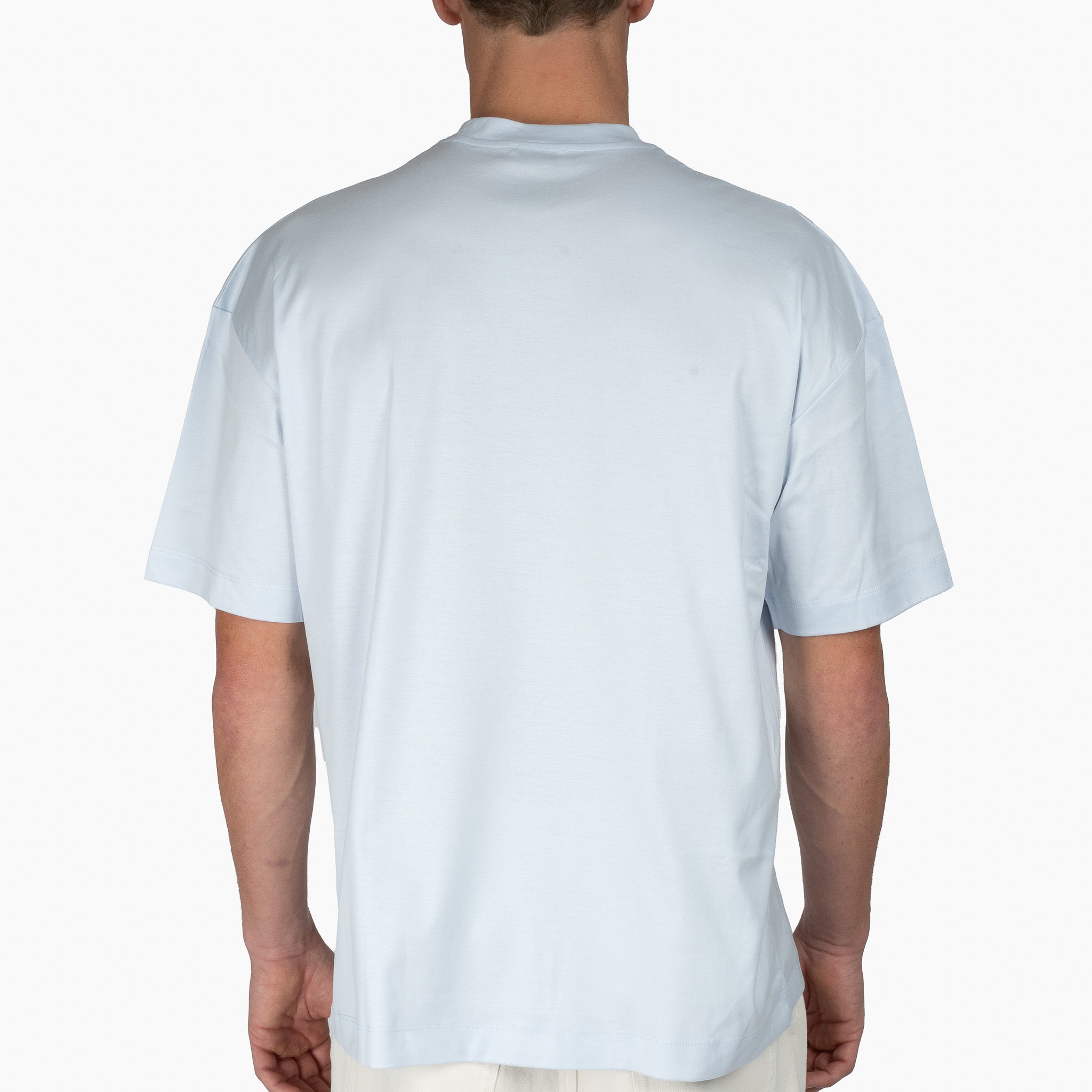 Valenza T-Shirt Lichtblauw | Interlock Supima Oversized