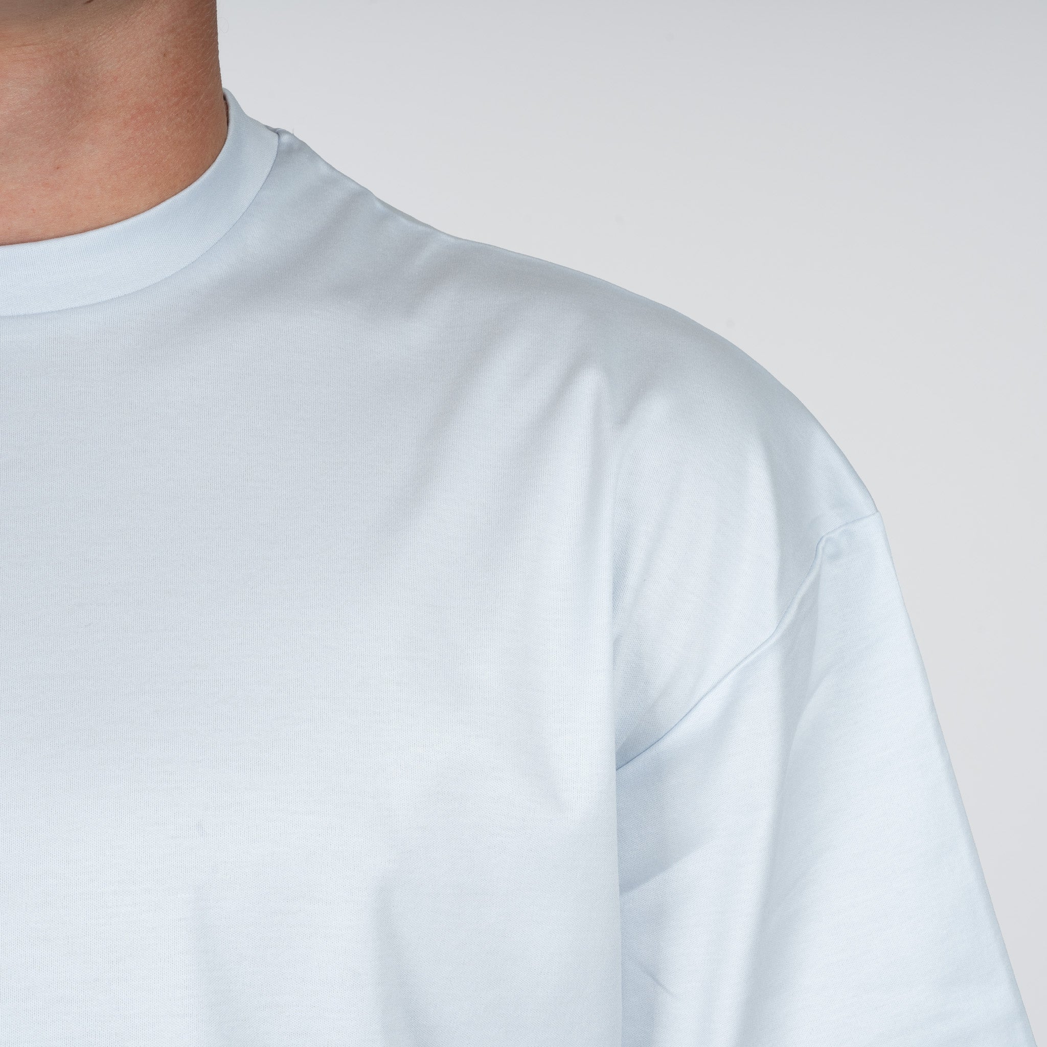 Valenza T-Shirt Lichtblauw | Interlock Supima Oversized