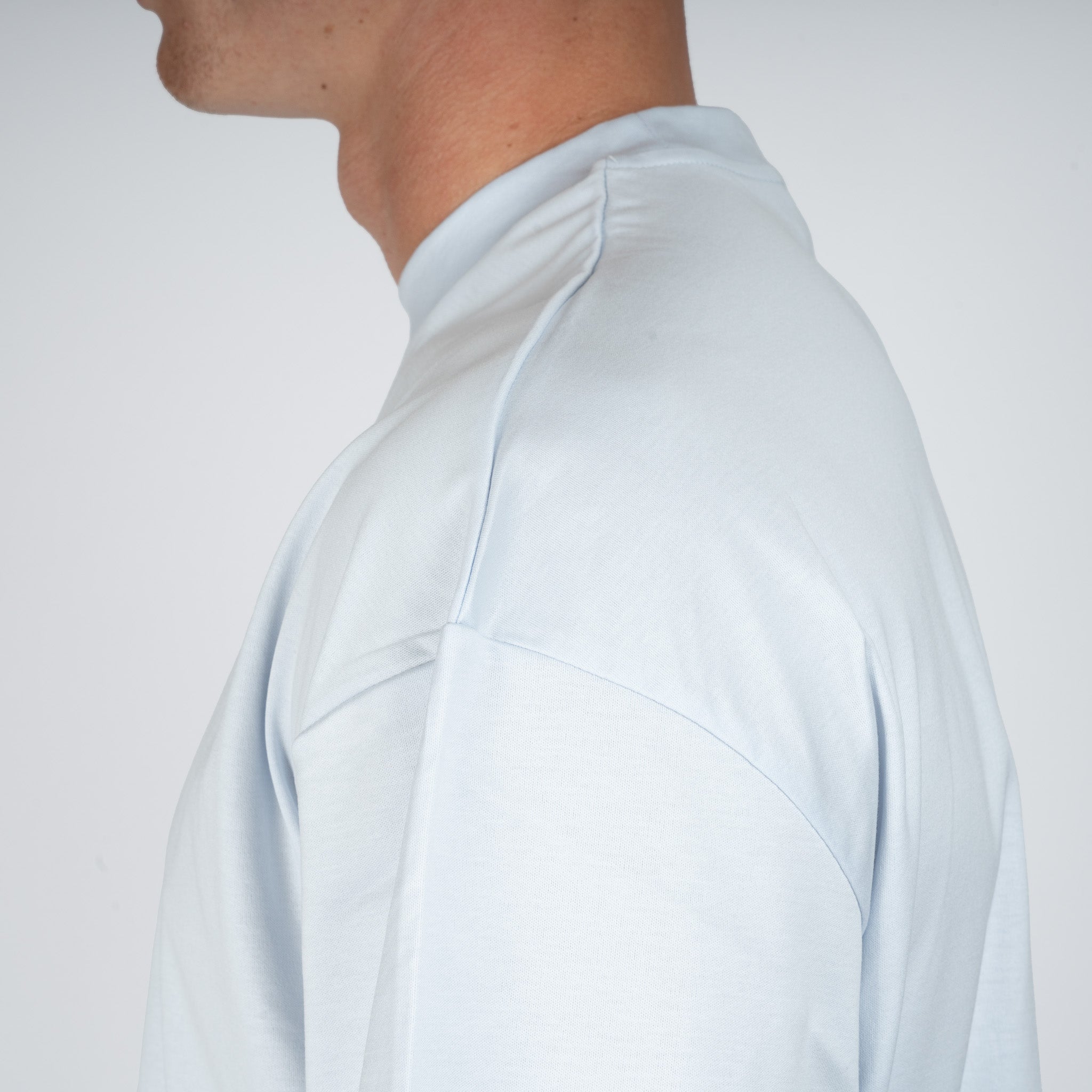 Valenza T-Shirt Lichtblauw | Interlock Supima Oversized