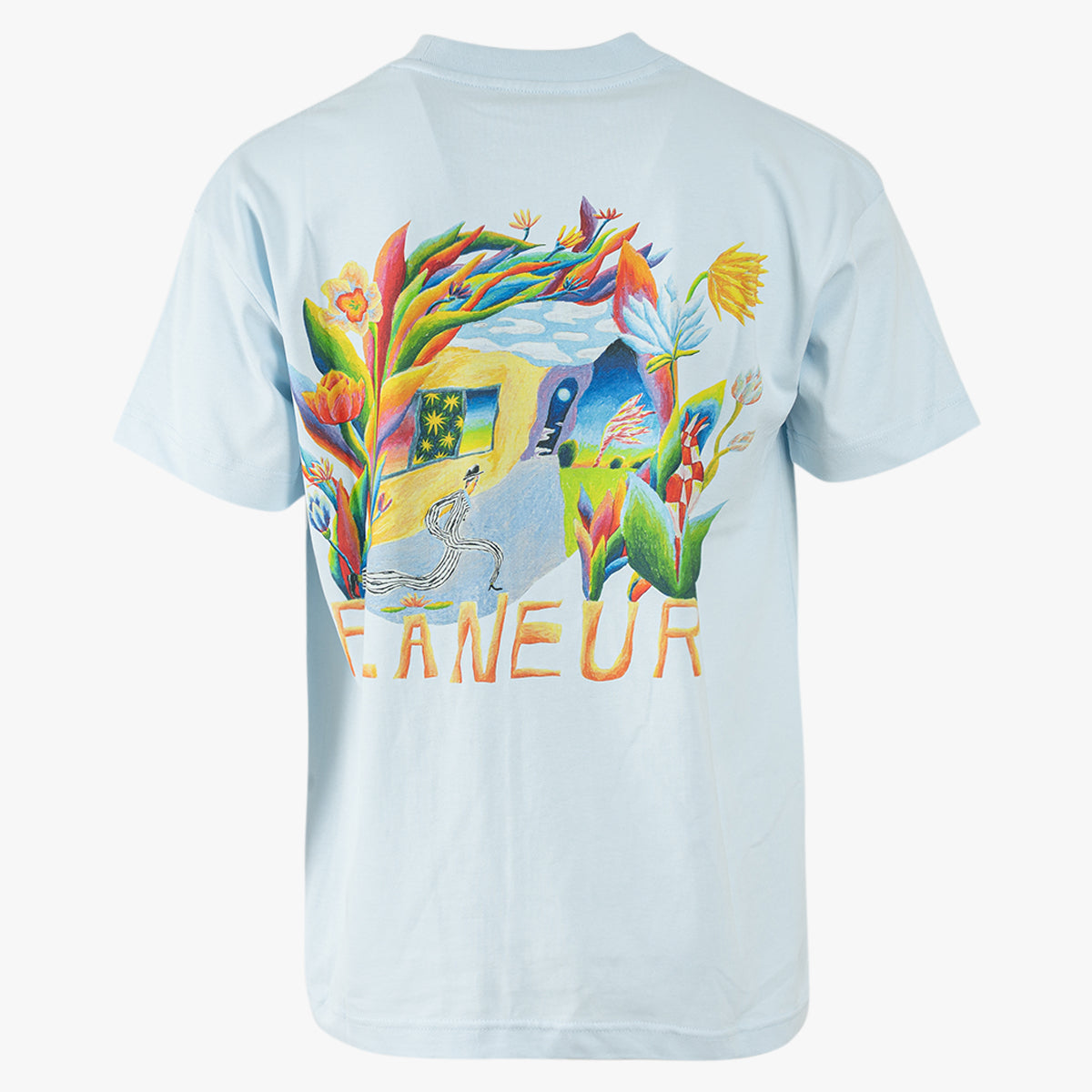 Flaneur T-shirt lichtblauw | Passage of Time