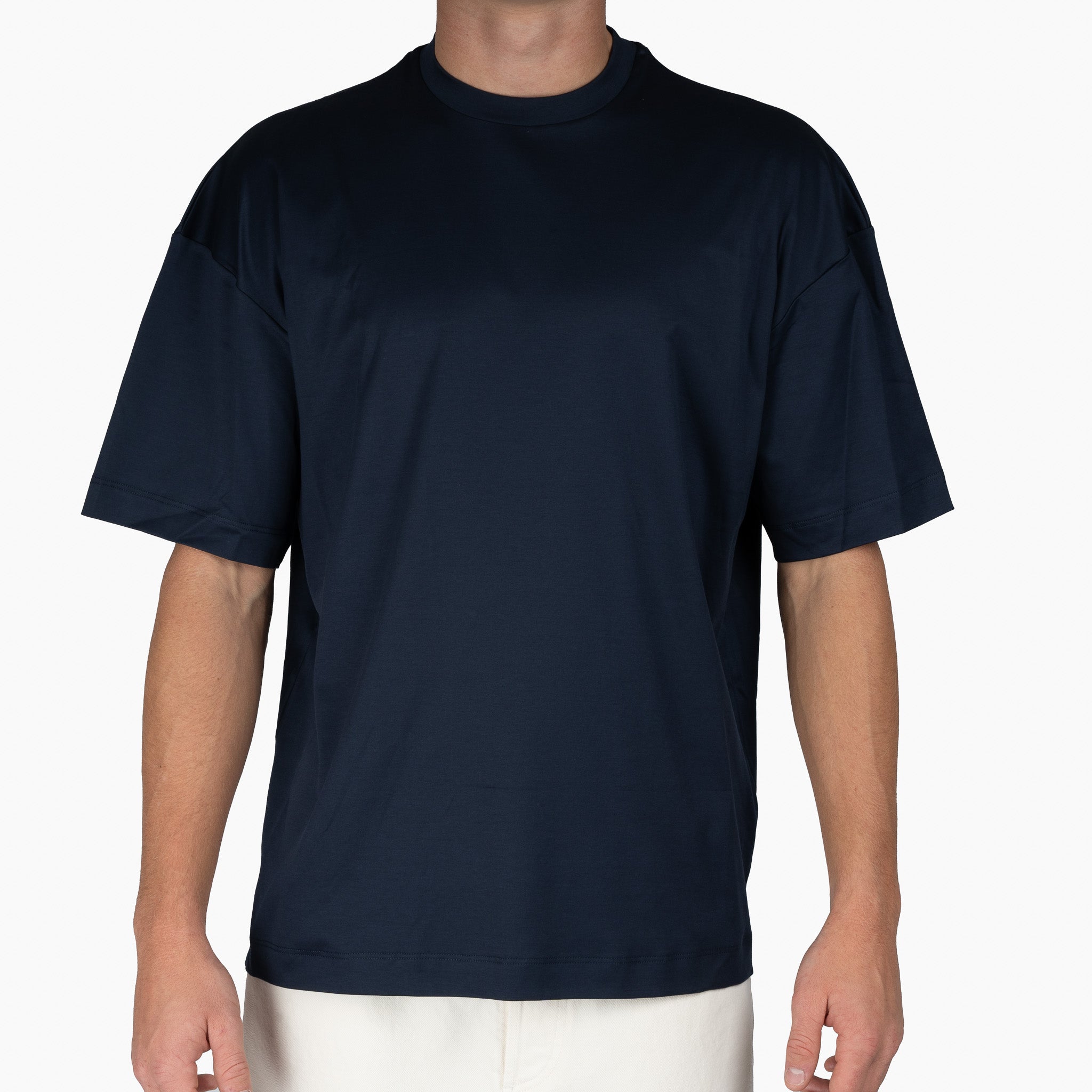 Valenza T-Shirt Blauw | Interlock Supima Oversized